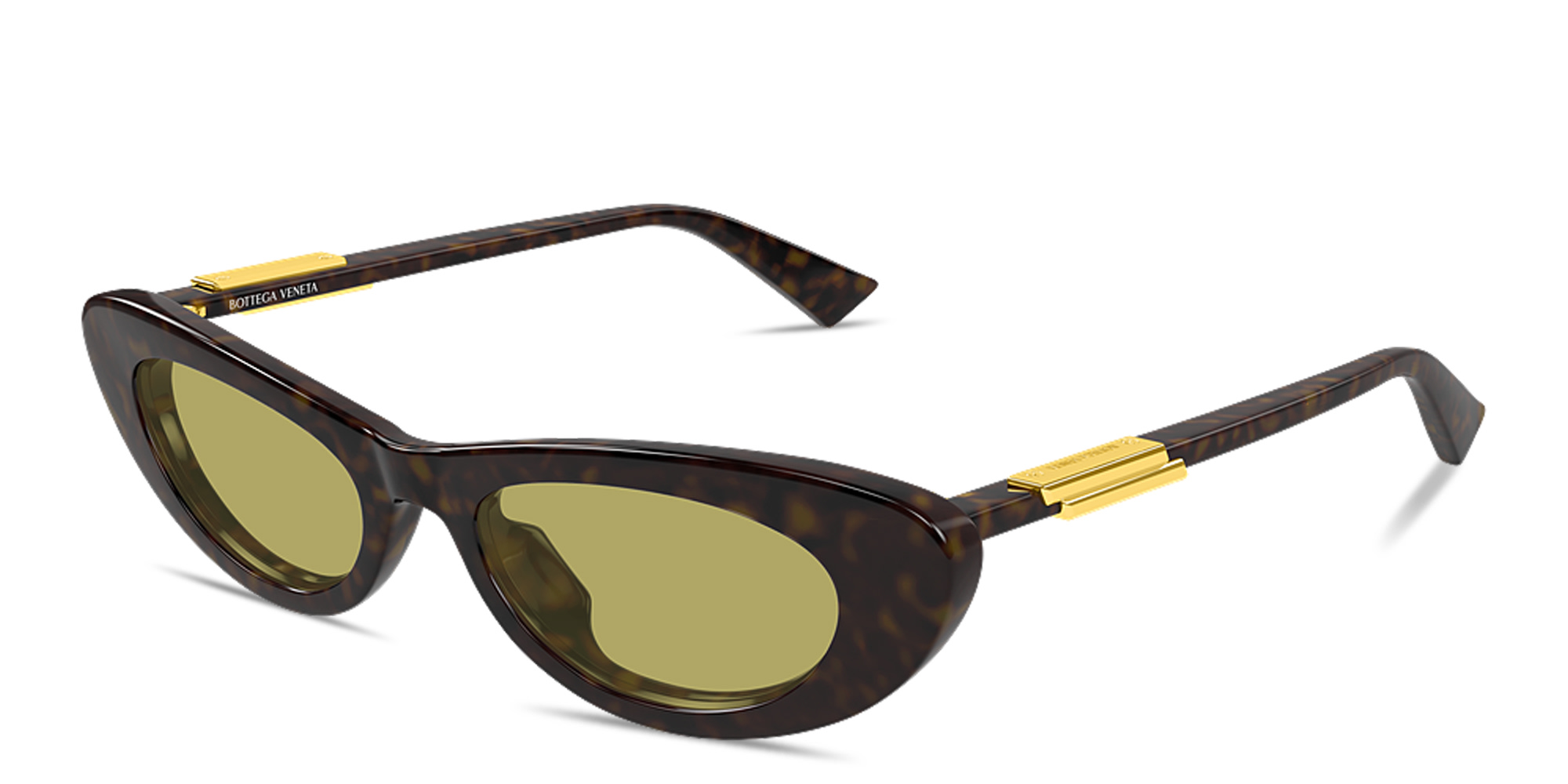 Shop BOTTEGA VENETA Snap Cat-Eye Sunglasses in Dark Havana online.