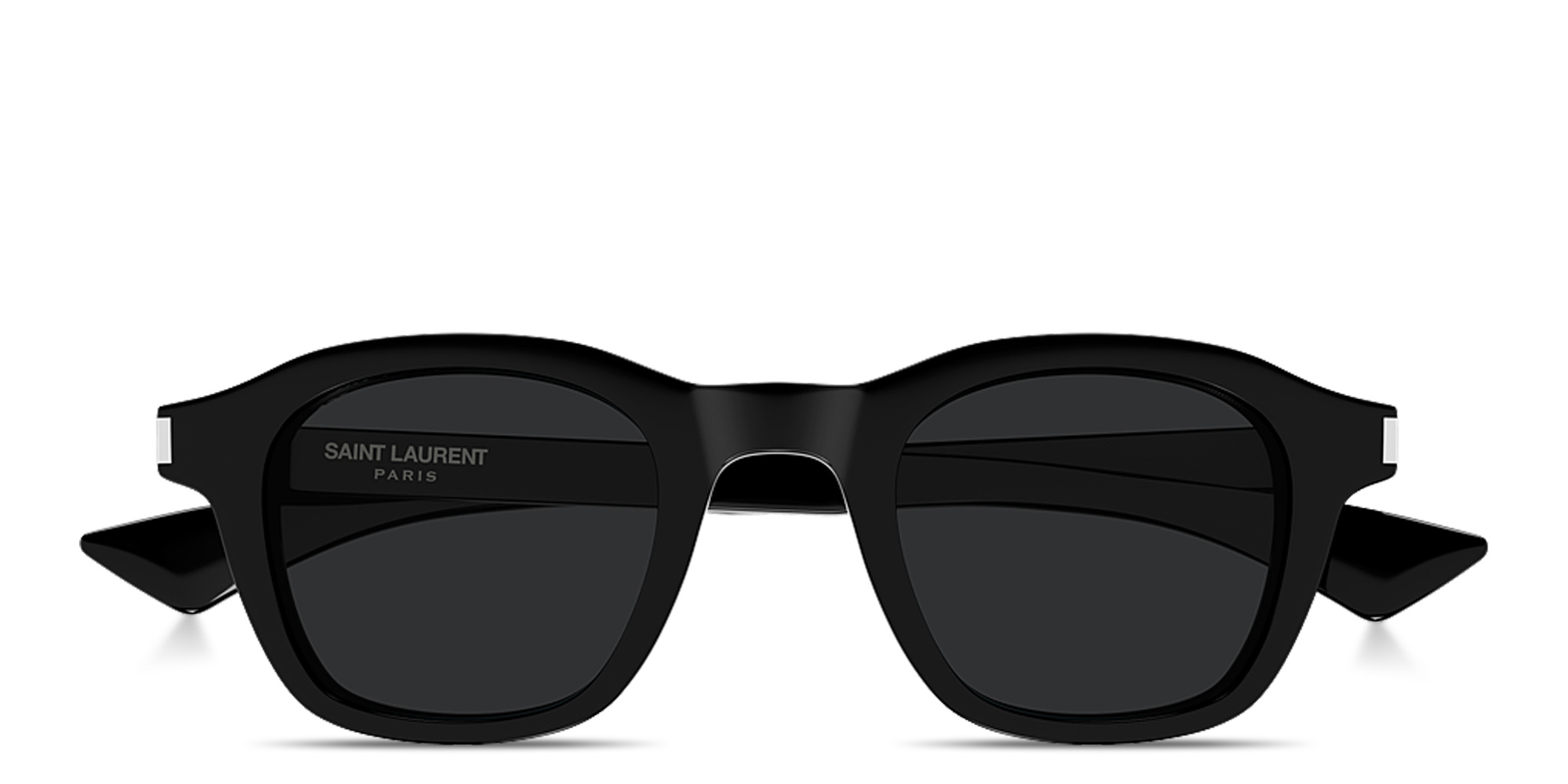 Shop SAINT LAURENT Naked Wire Core Unisex Panthos Sunglasses in Shiny Black online.