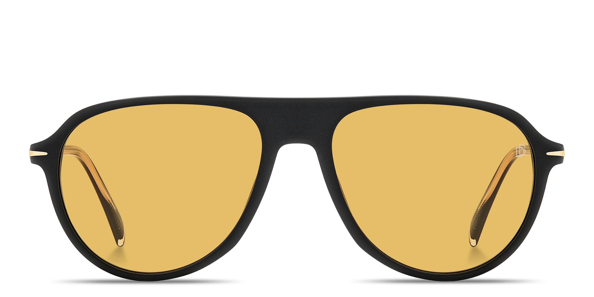 Shop DAVID BECKHAM Talisman Pilot Sunglasses in Matte Black online.