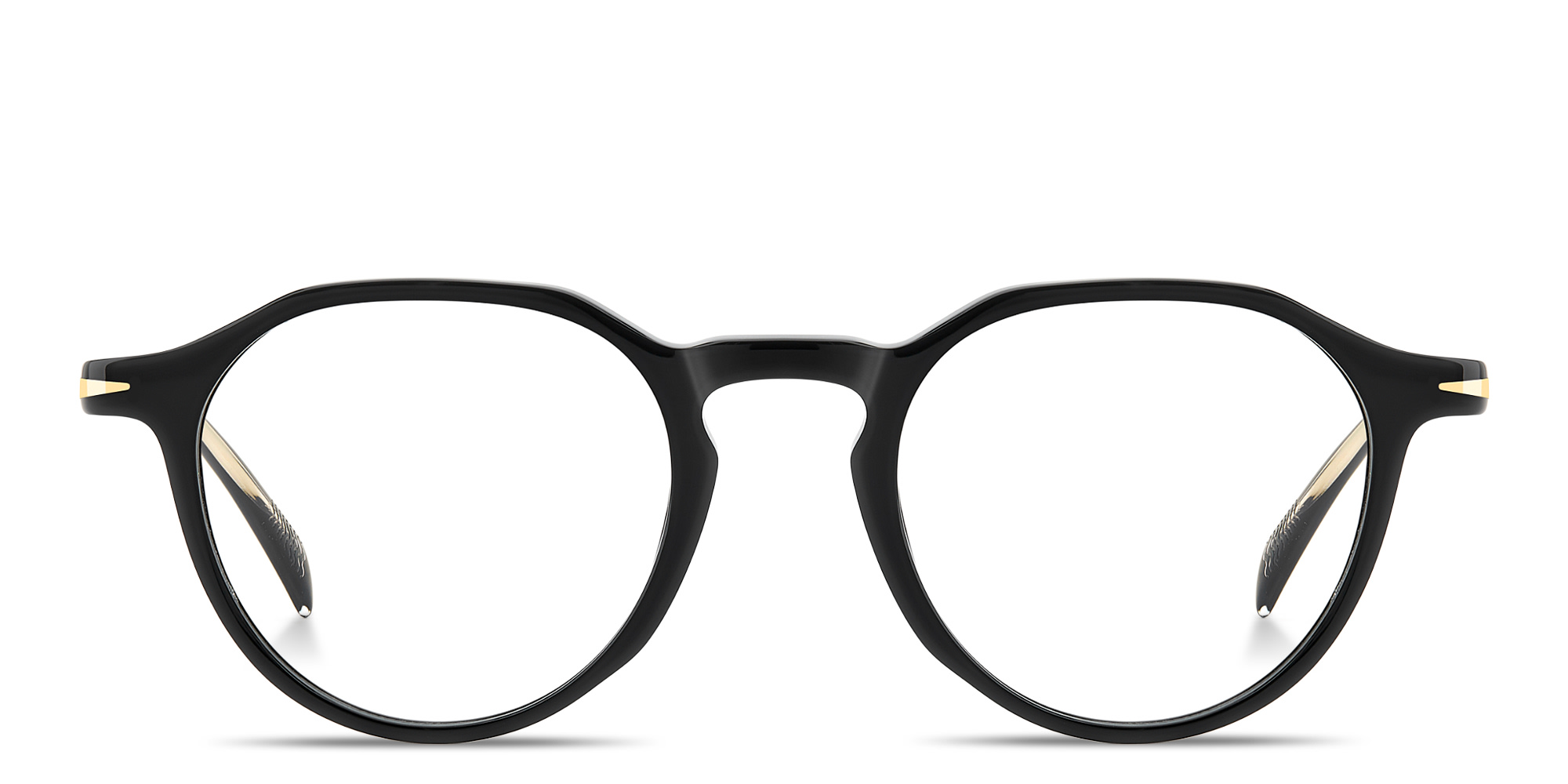 Shop DAVID BECKHAM Talisman Panthos Eyeglasses in Black online.