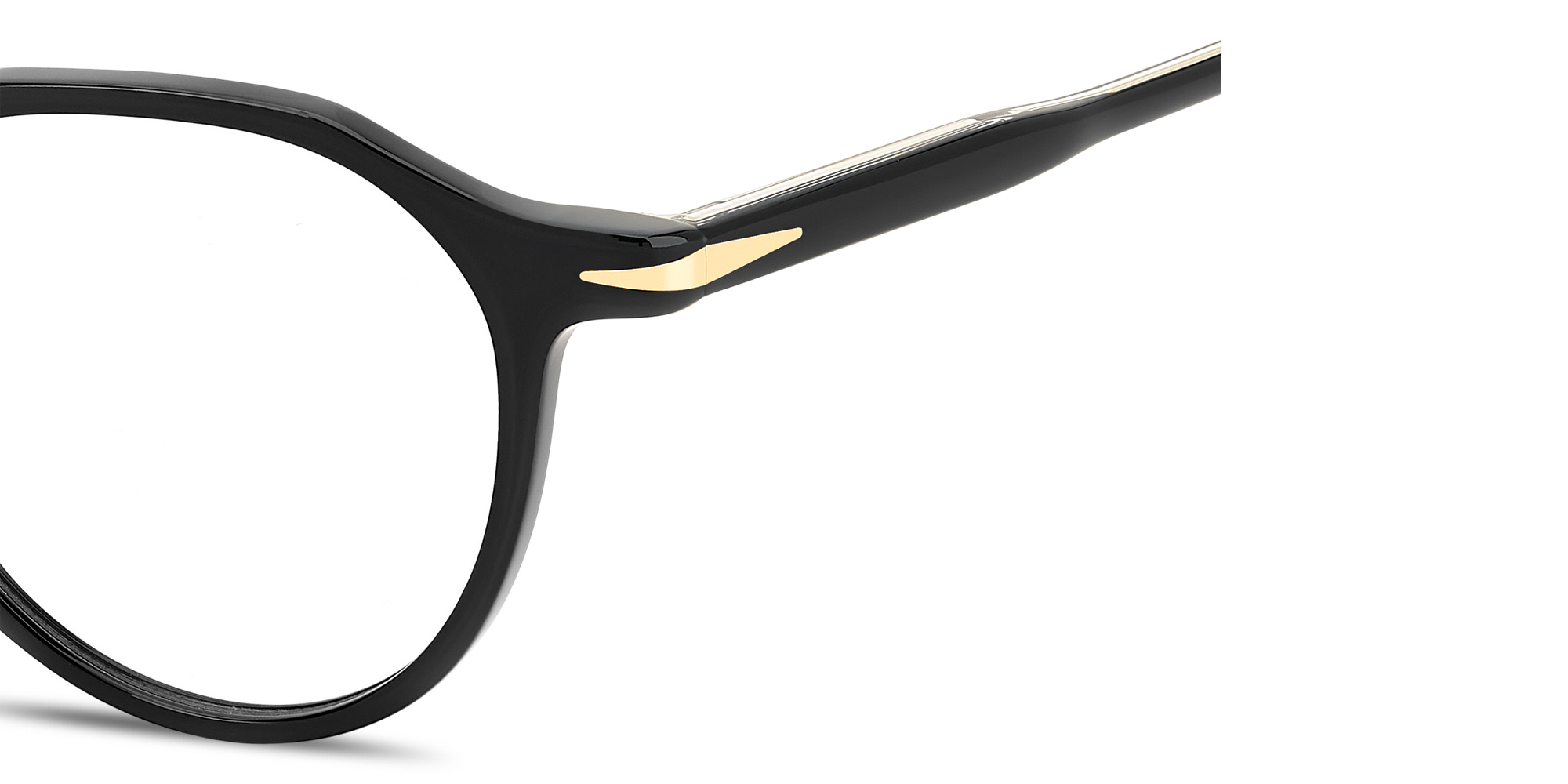 Shop DAVID BECKHAM Talisman Panthos Eyeglasses in Black online.