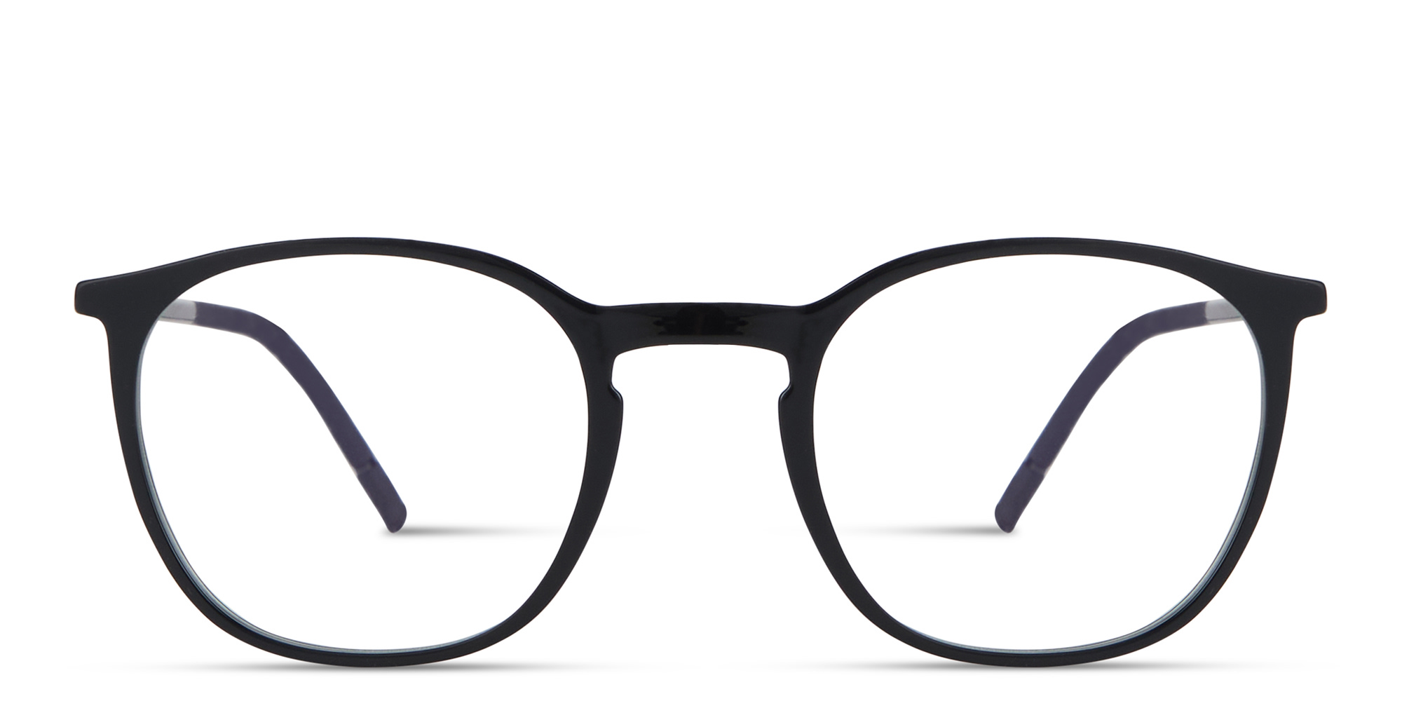 Shop Silhouette SPX Illusion Round Eyeglasses in Black online.