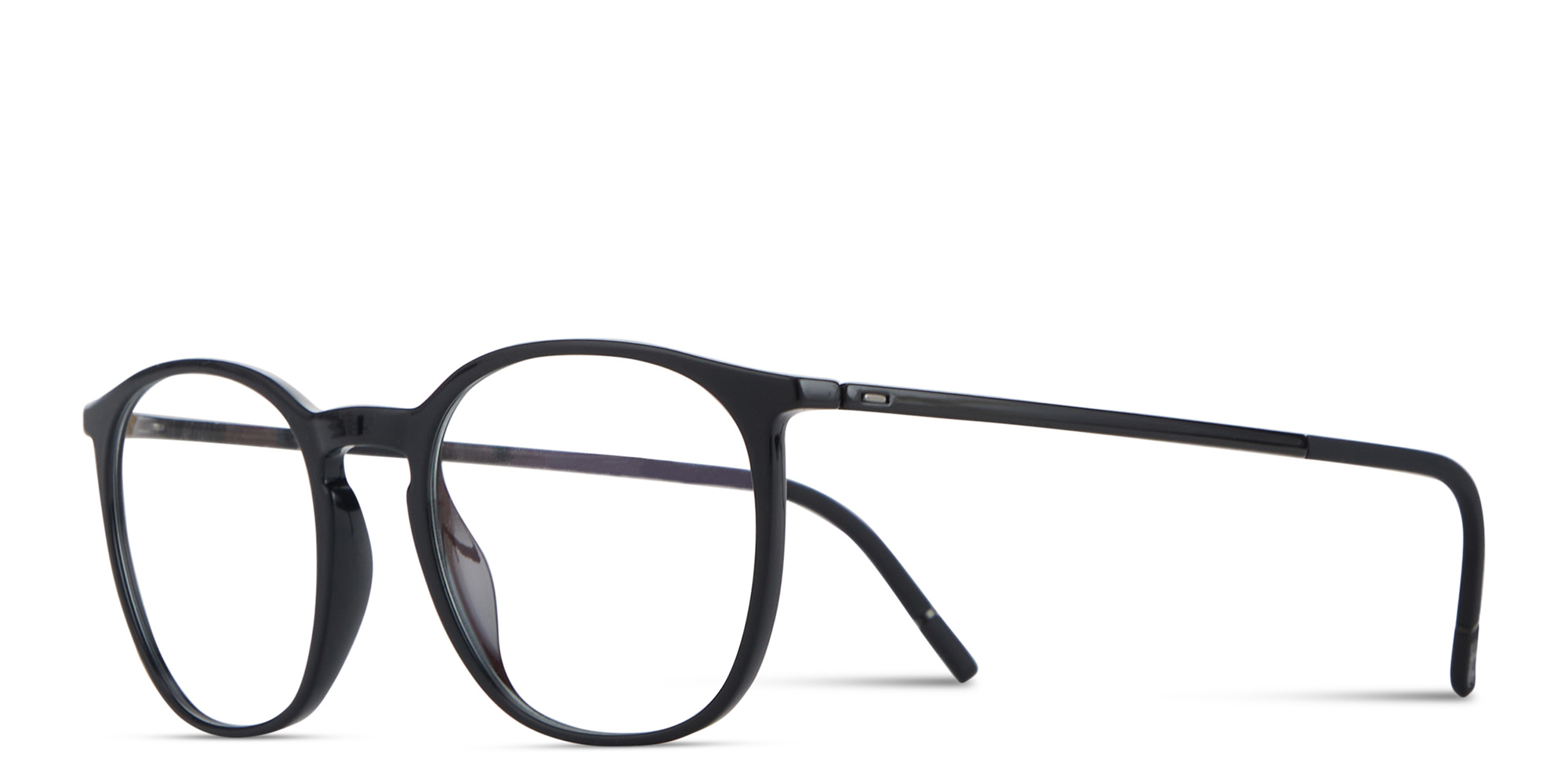 Shop Silhouette SPX Illusion Round Eyeglasses in Black online.