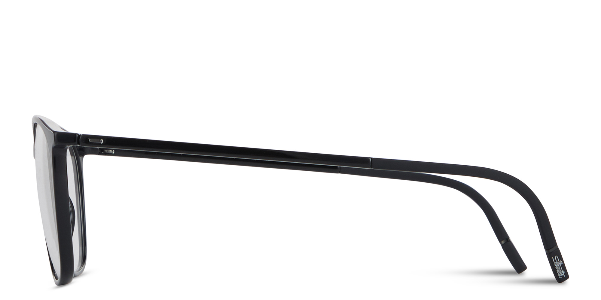 Shop Silhouette SPX Illusion Round Eyeglasses in Black online.