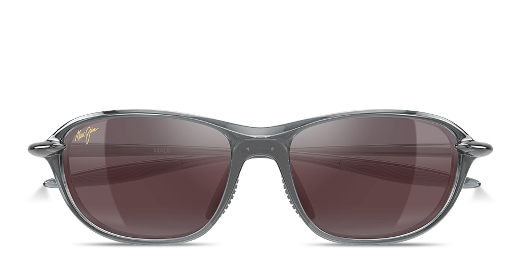 Shop Maui Jim HO’OKIPA ULTRA R-XS Unisex Panthos Sunglasses in Shiny Transparent Metallic Dark Grey online.