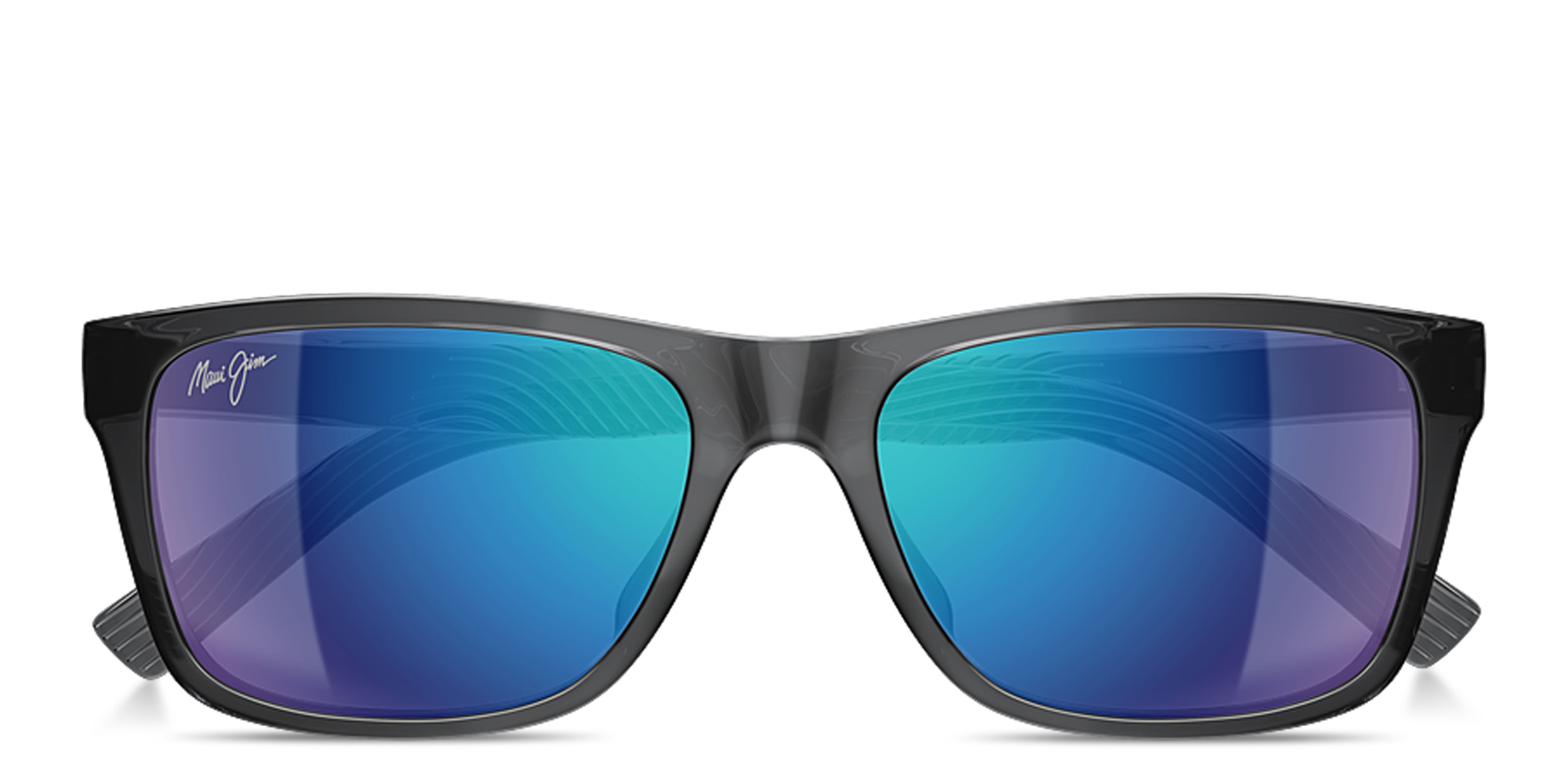 Shop Maui Jim KŌWELO Rectangle Sunglasses in Transparent Dark Grey online.