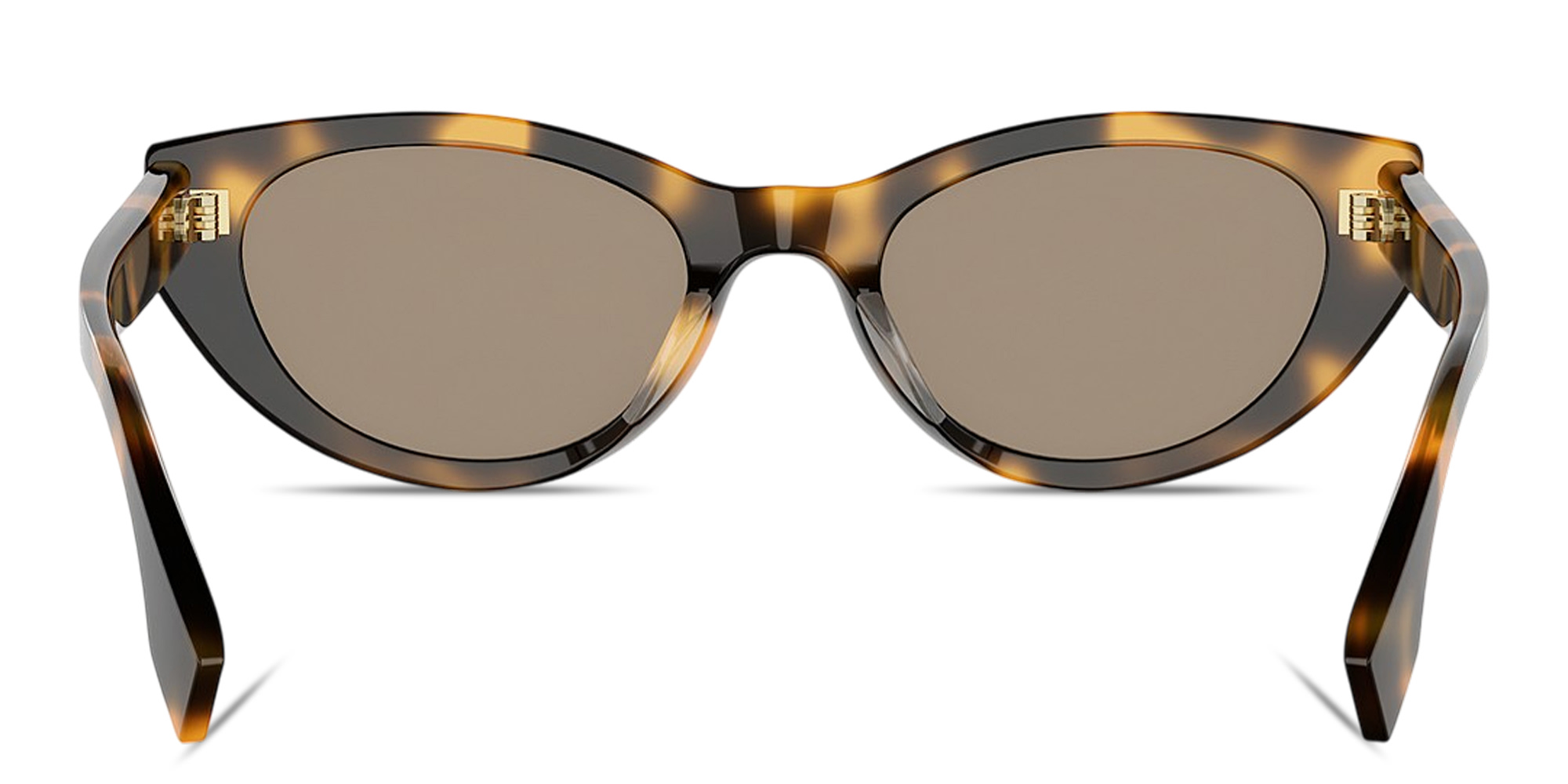 Shop FENDI Lettering Oval Sunglasses in Dark Havana online.
