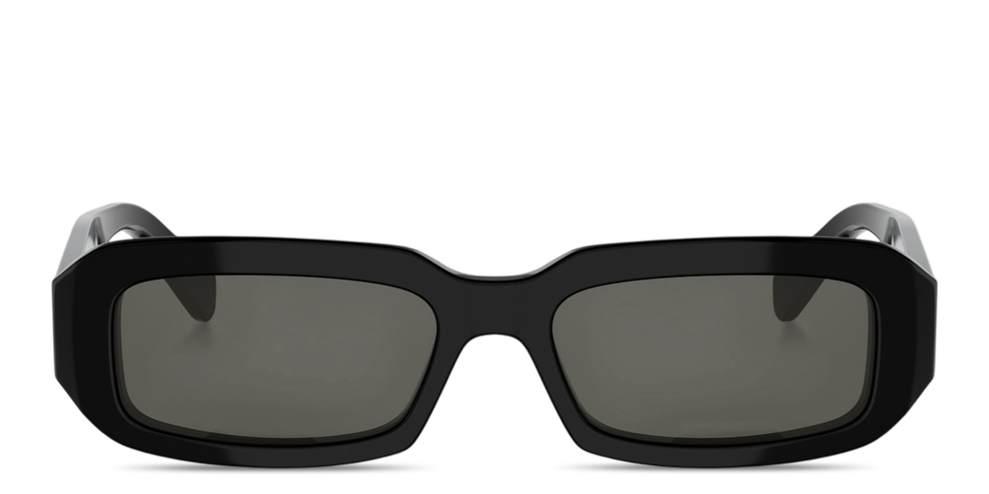 Shop CELINE Triomphe Rectangle Sunglasses in Black online.