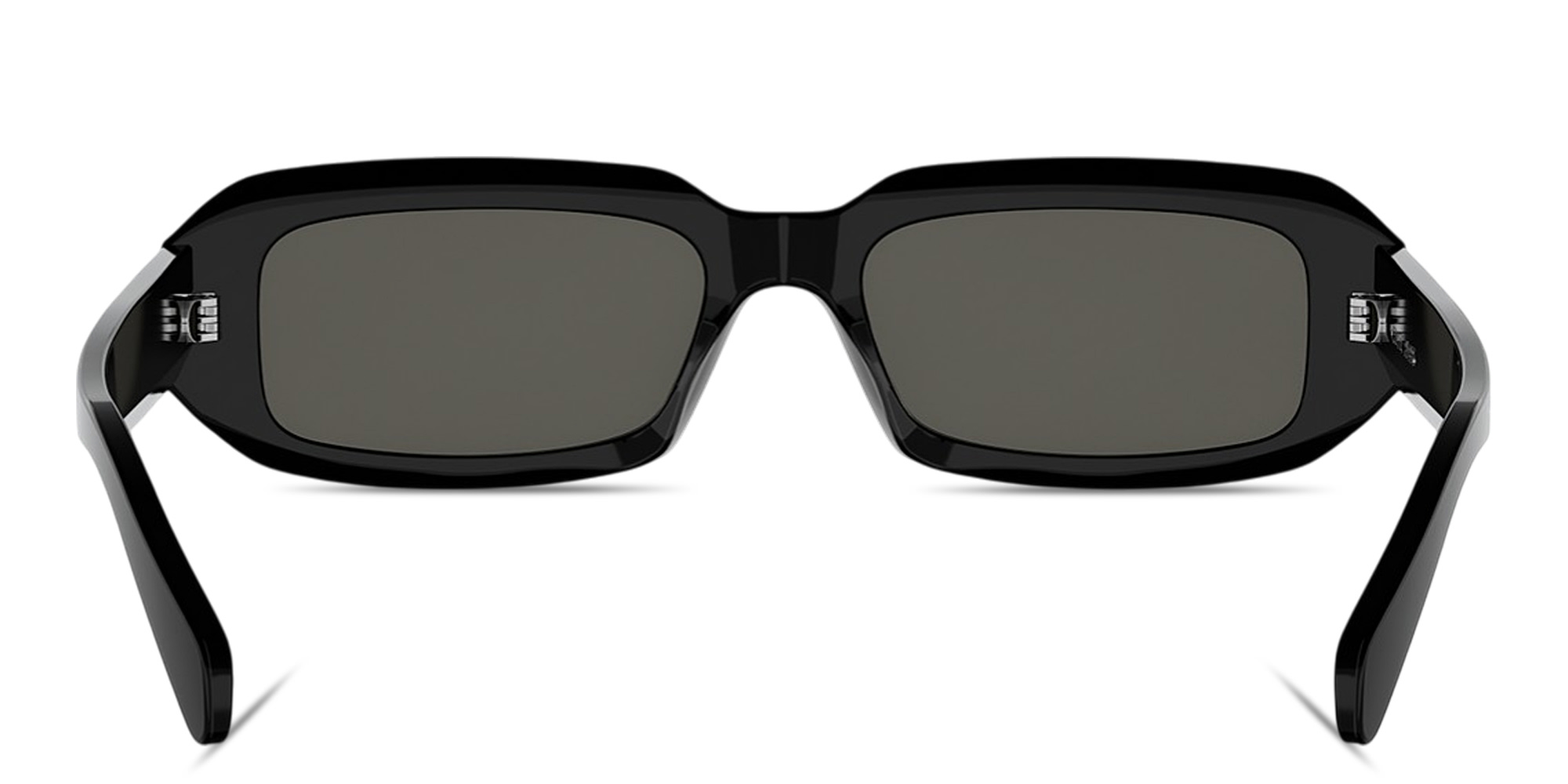 Shop CELINE Triomphe Rectangle Sunglasses in Black online.