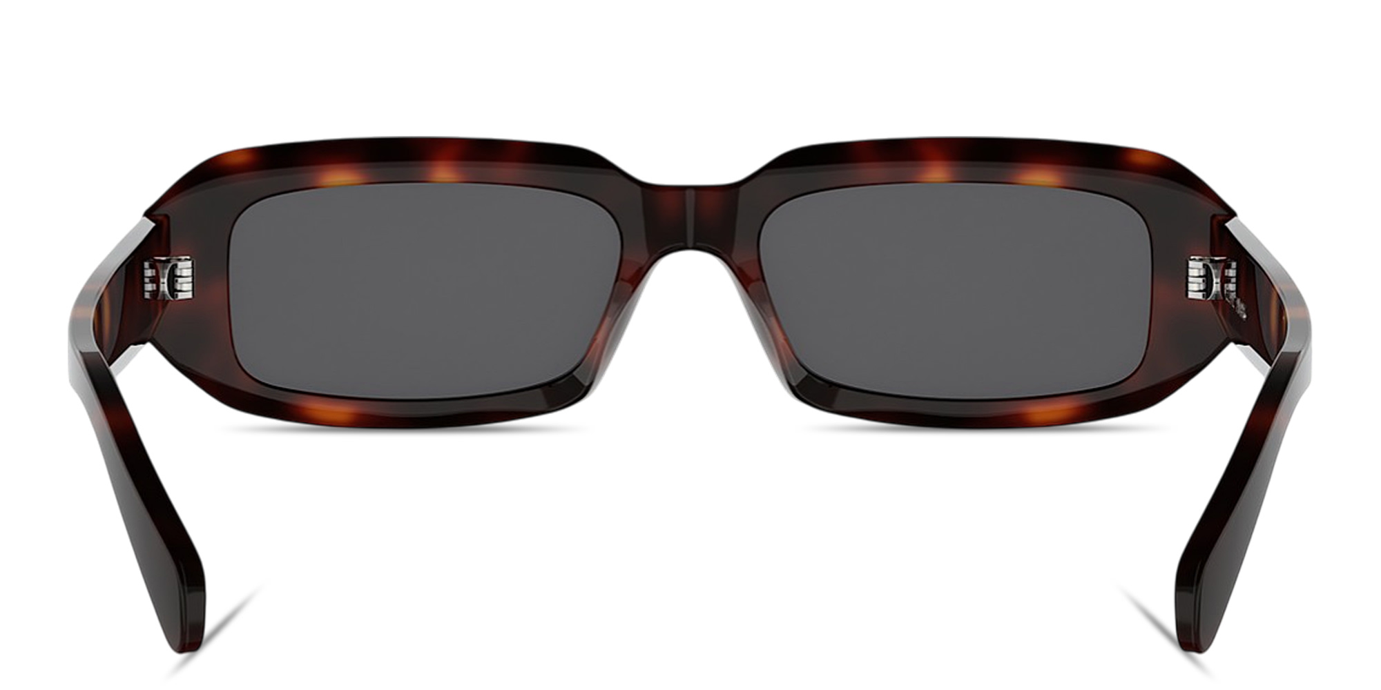 Shop CELINE Triomphe Rectangle Sunglasses in Dark Havana online.