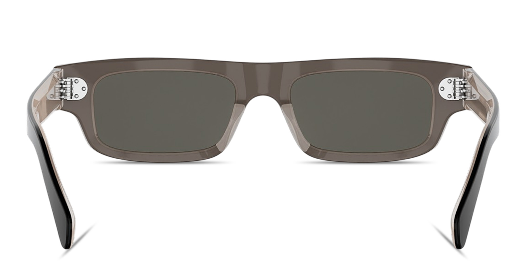 Shop CELINE 3 Dots HD Rectangle Sunglasses in Black Transparent Beige online.