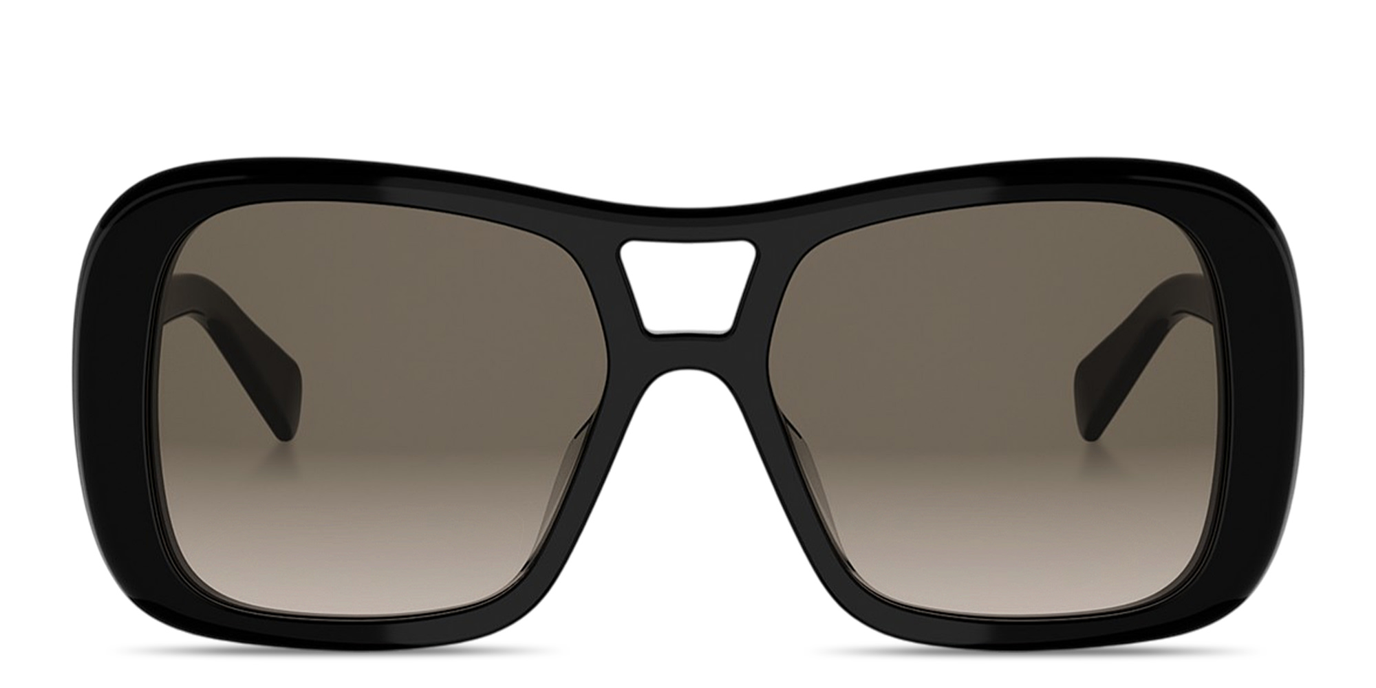 Shop CELINE Triomphe Oversized Pilot Sunglasses in Black online.