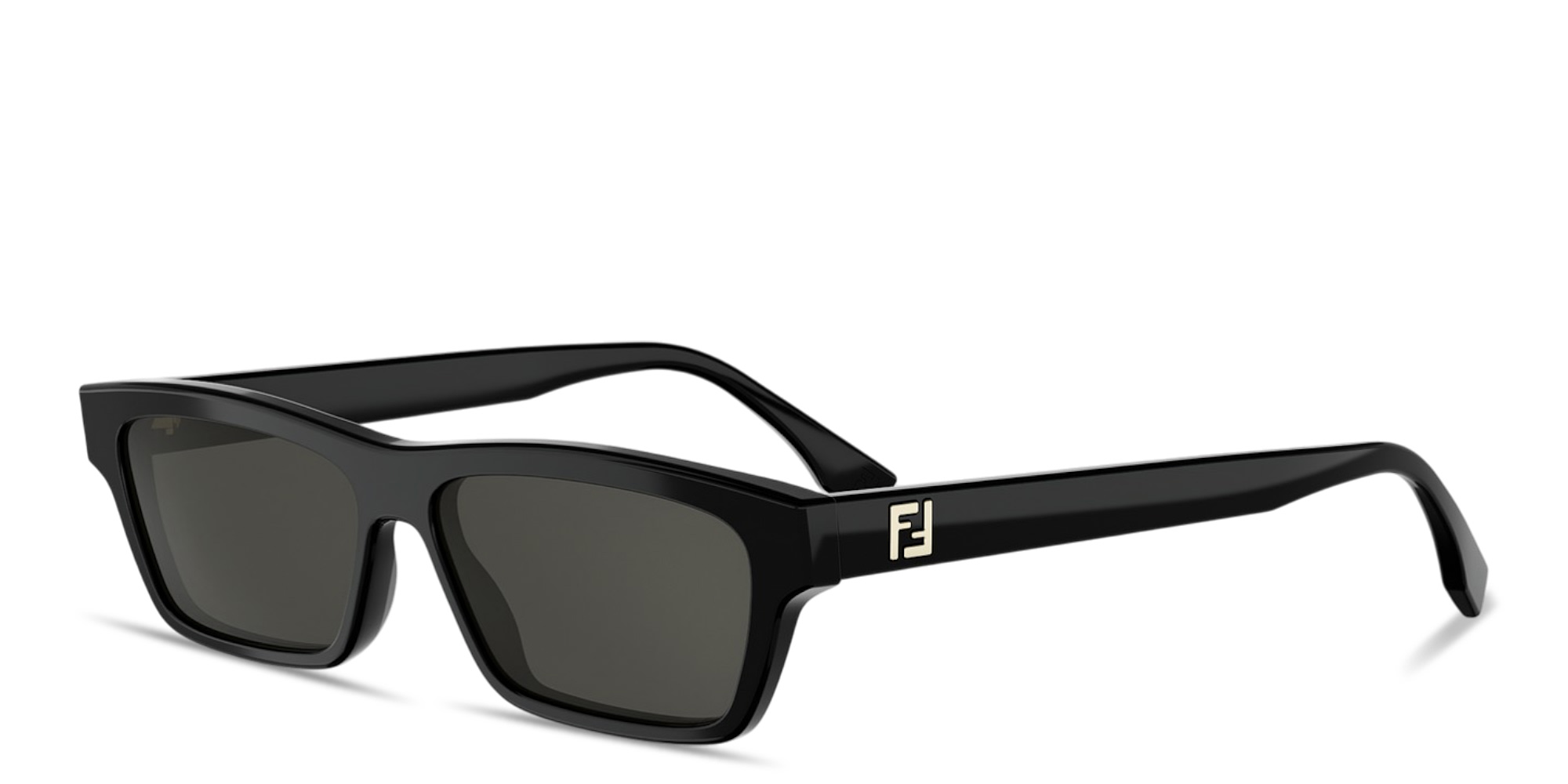 Shop FENDI FF Squared Cat-Eye Sunglasses in Black online.