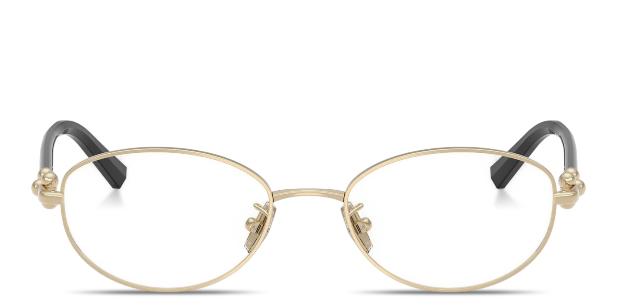 Shop TIFFANY Tiffany HardWear Unisex Oval Eyeglasses in Pale Gold online.
