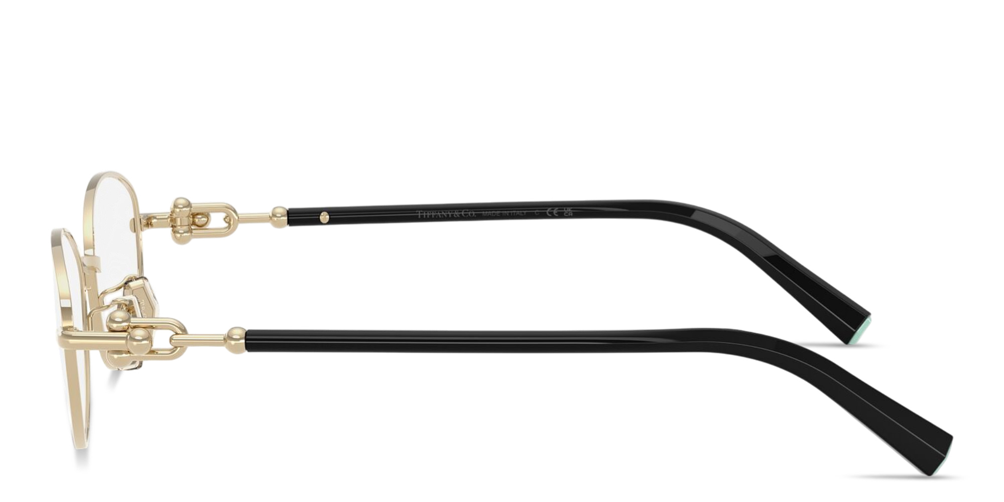 Shop TIFFANY Tiffany HardWear Unisex Oval Eyeglasses in Pale Gold online.