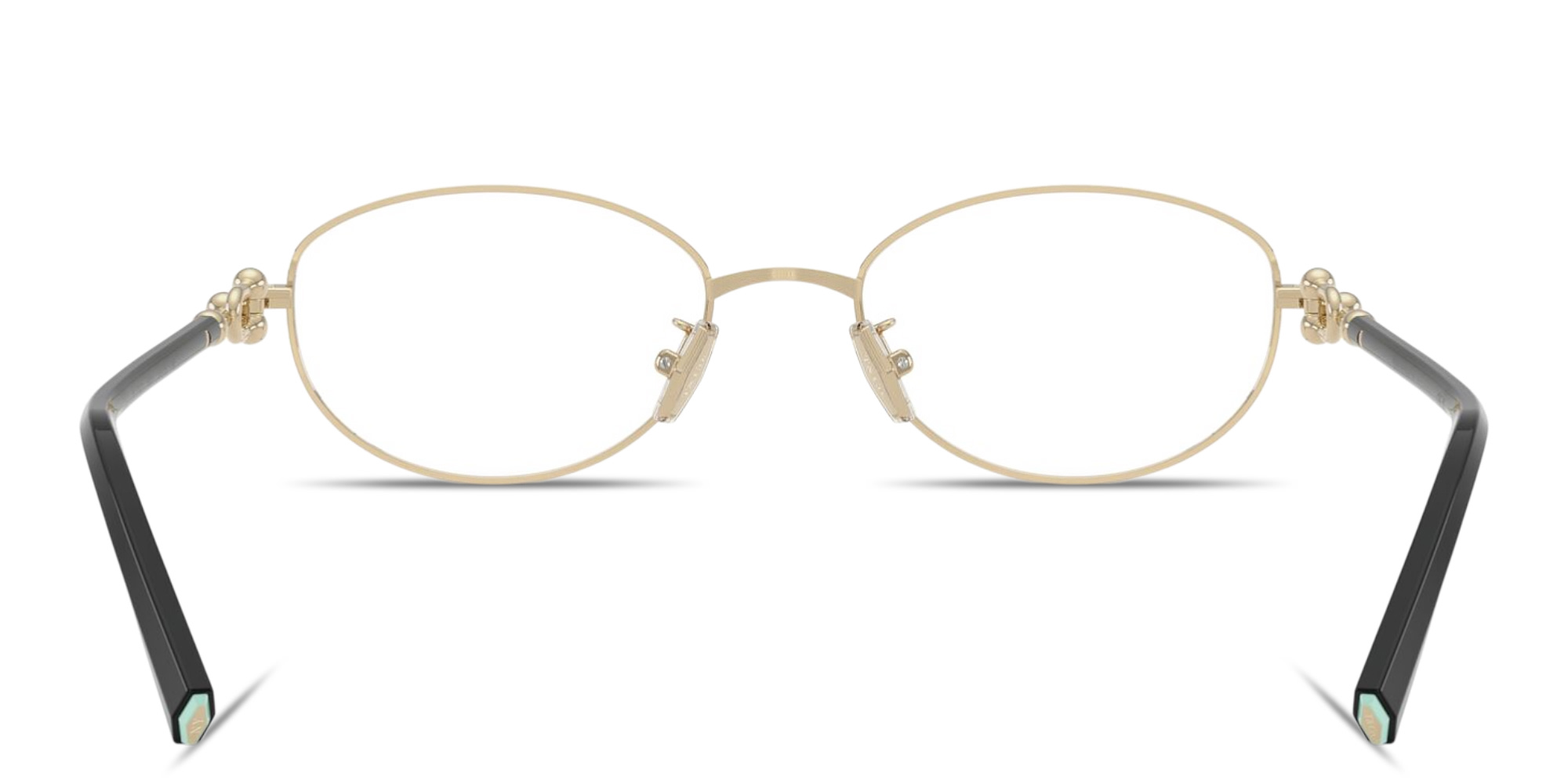 Shop TIFFANY Tiffany HardWear Unisex Oval Eyeglasses in Pale Gold online.