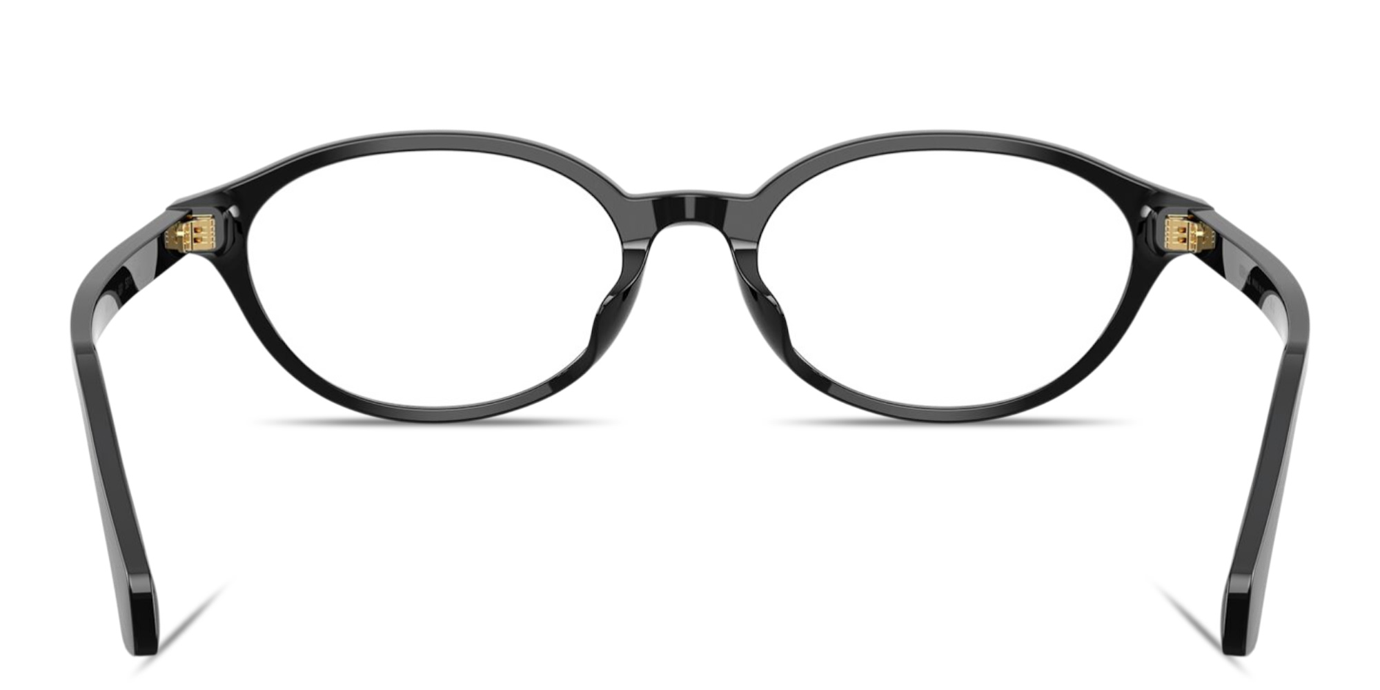Shop VERSACE Medusa Oval Eyeglasses in Black online.