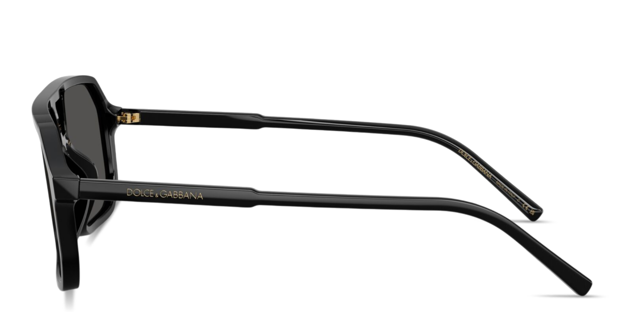 Shop Dolce & Gabbana Logo Signature Unisex Pilot Sunglasses in Black online.