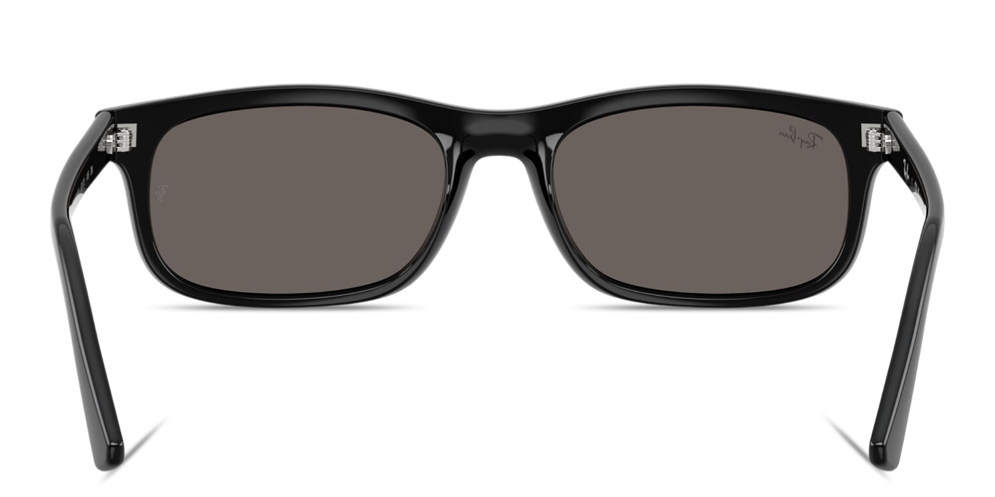 Shop Ray-Ban Embossed Logo Unisex Rectangle Sunglasses in Black online.