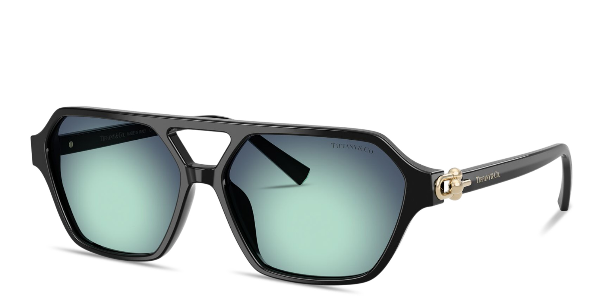 Shop TIFFANY Tiffany HardWear Square Sunglasses in Black online.