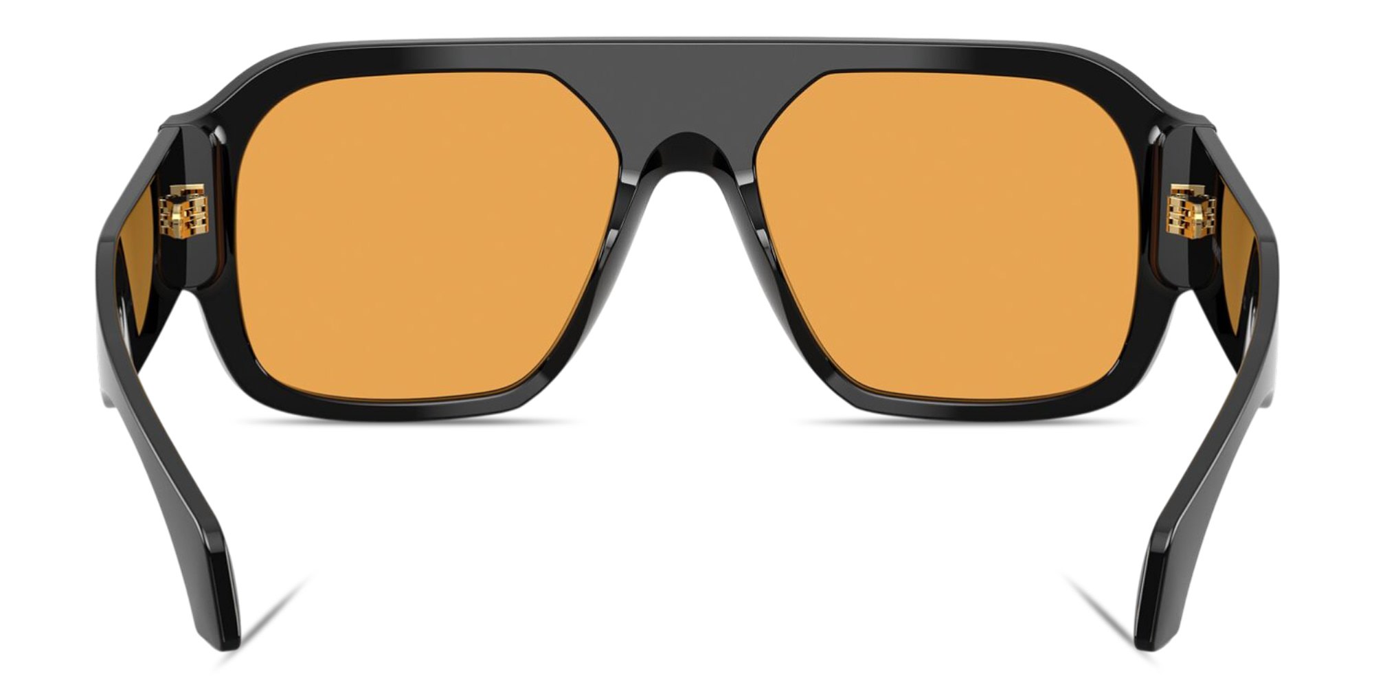 Shop VERSACE Medusa Square Sunglasses in Black online.