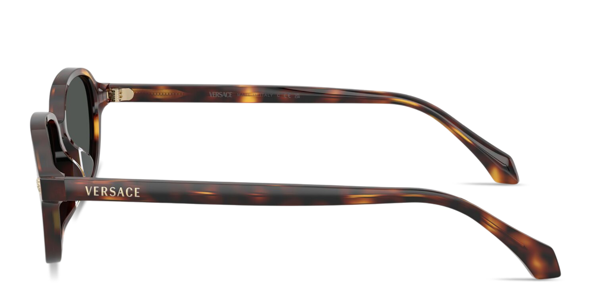 Shop VERSACE Medusa Pillow Sunglasses in Havana online.