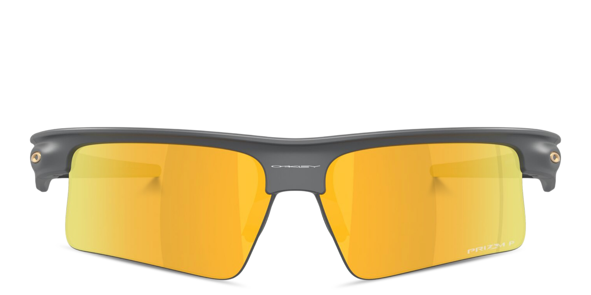 Shop Oakley Bisphaera Speed Unisex Wide Half-Rim Rectangle Sunglasses in Matte Carbon online.