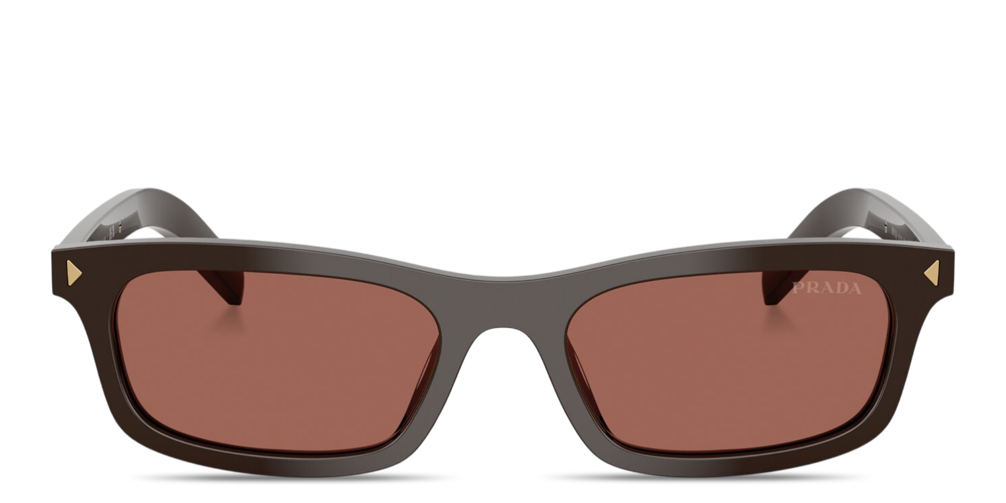 Shop PRADA Logo Signature Pillow Sunglasses in Cigar online.