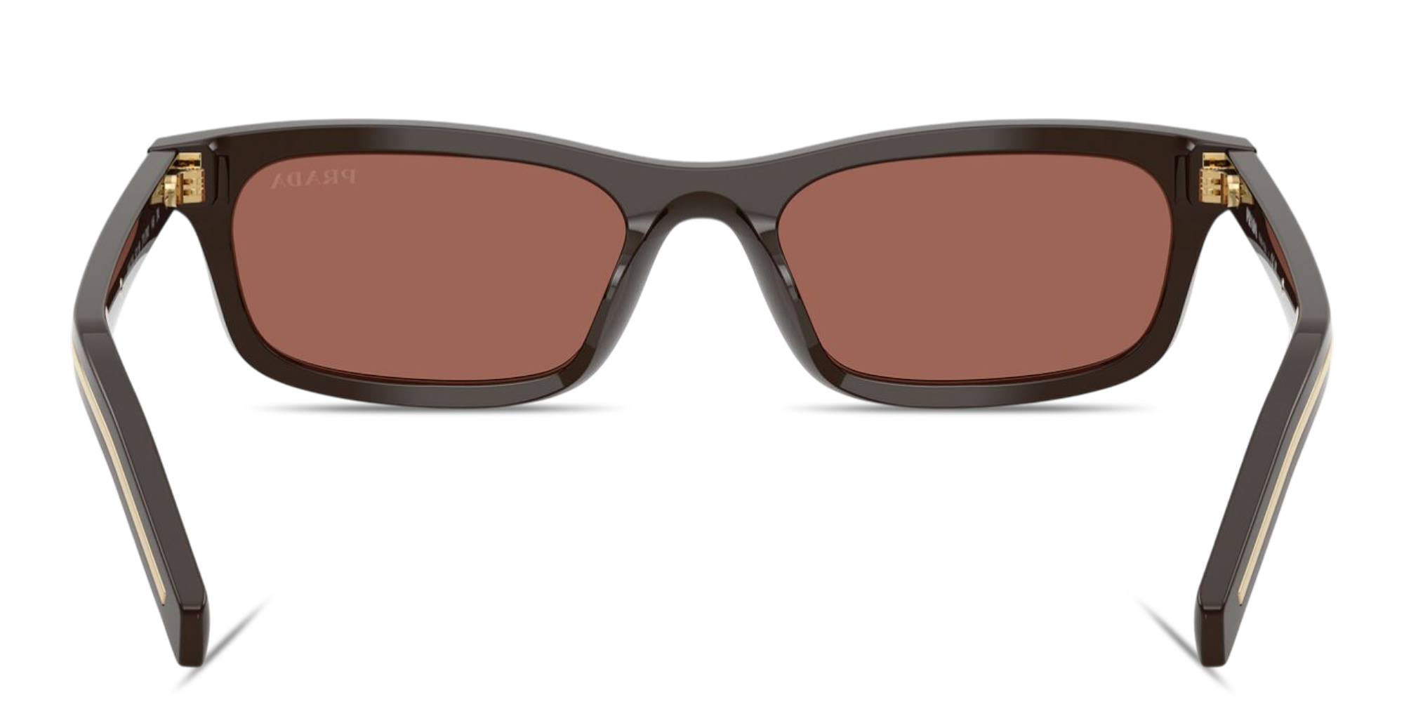 Shop PRADA Logo Signature Pillow Sunglasses in Cigar online.