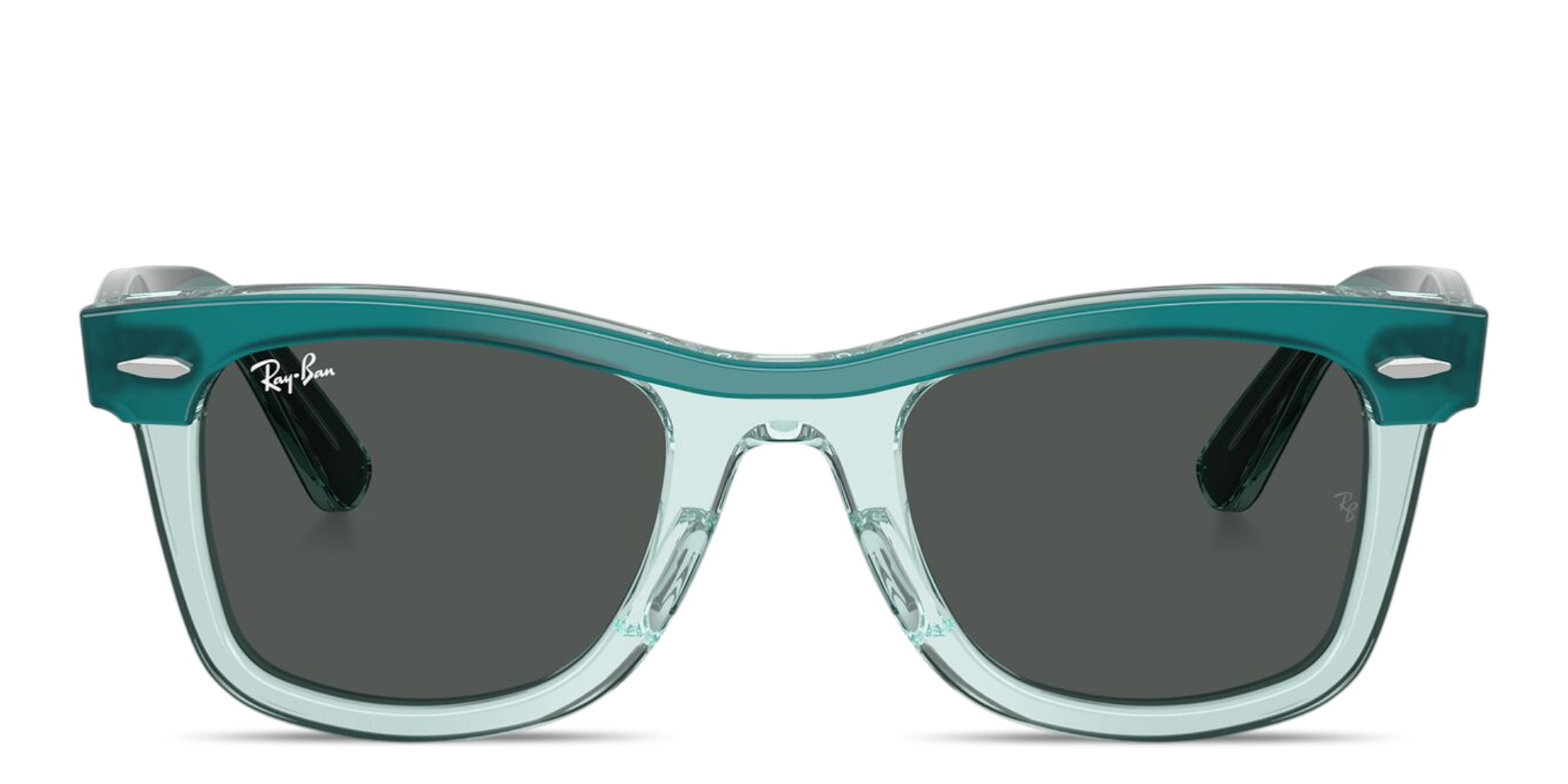 Shop Ray-Ban Junior Mini Street Neat Kids Square Sunglasses in Transparent Green online.