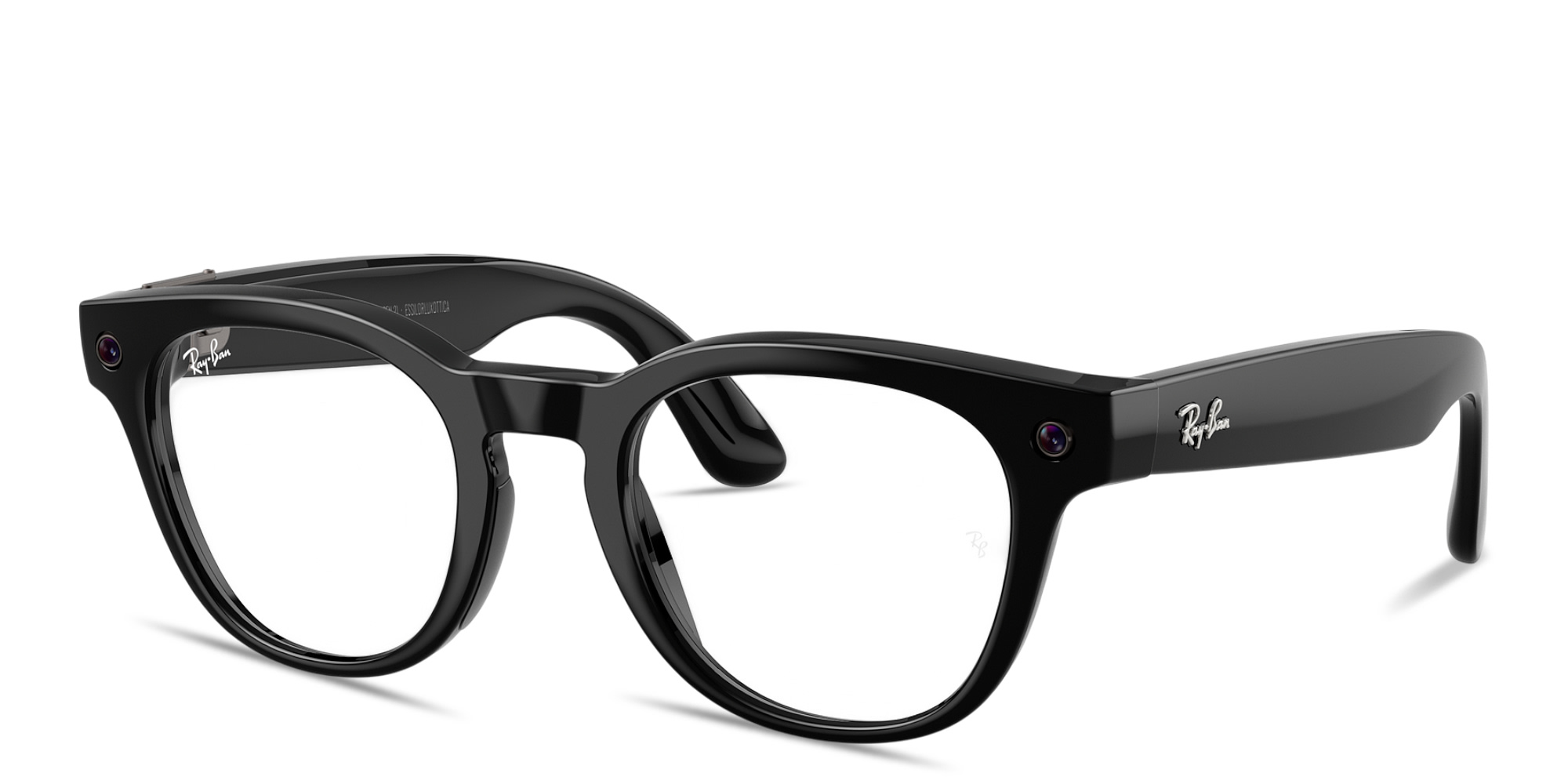 Shop Ray-Ban Meta Scriber Optics Unisex Panthos Eyeglasses in Black online.