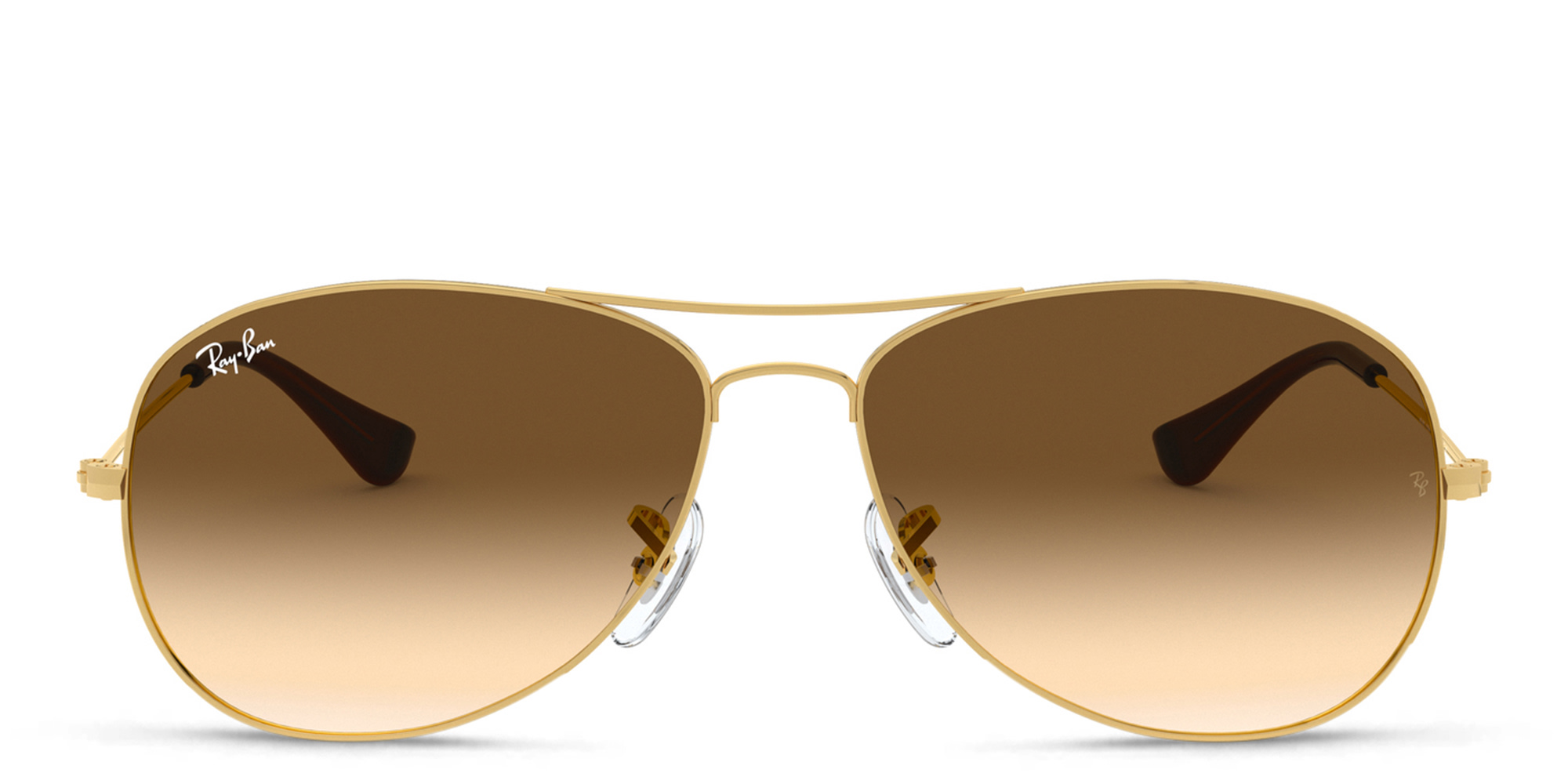 Shop Ray-Ban Cockpit Aviator Sunglasses in Gold online.