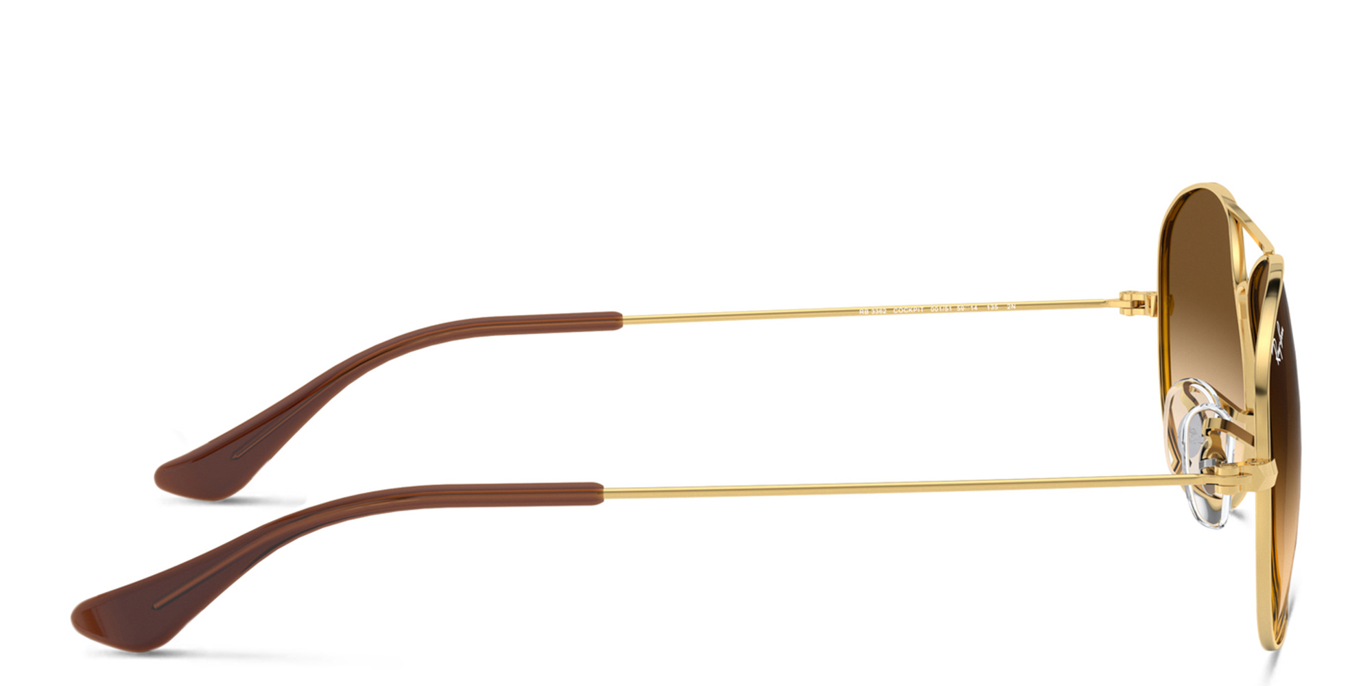 Shop Ray-Ban Cockpit Aviator Sunglasses in Gold online.