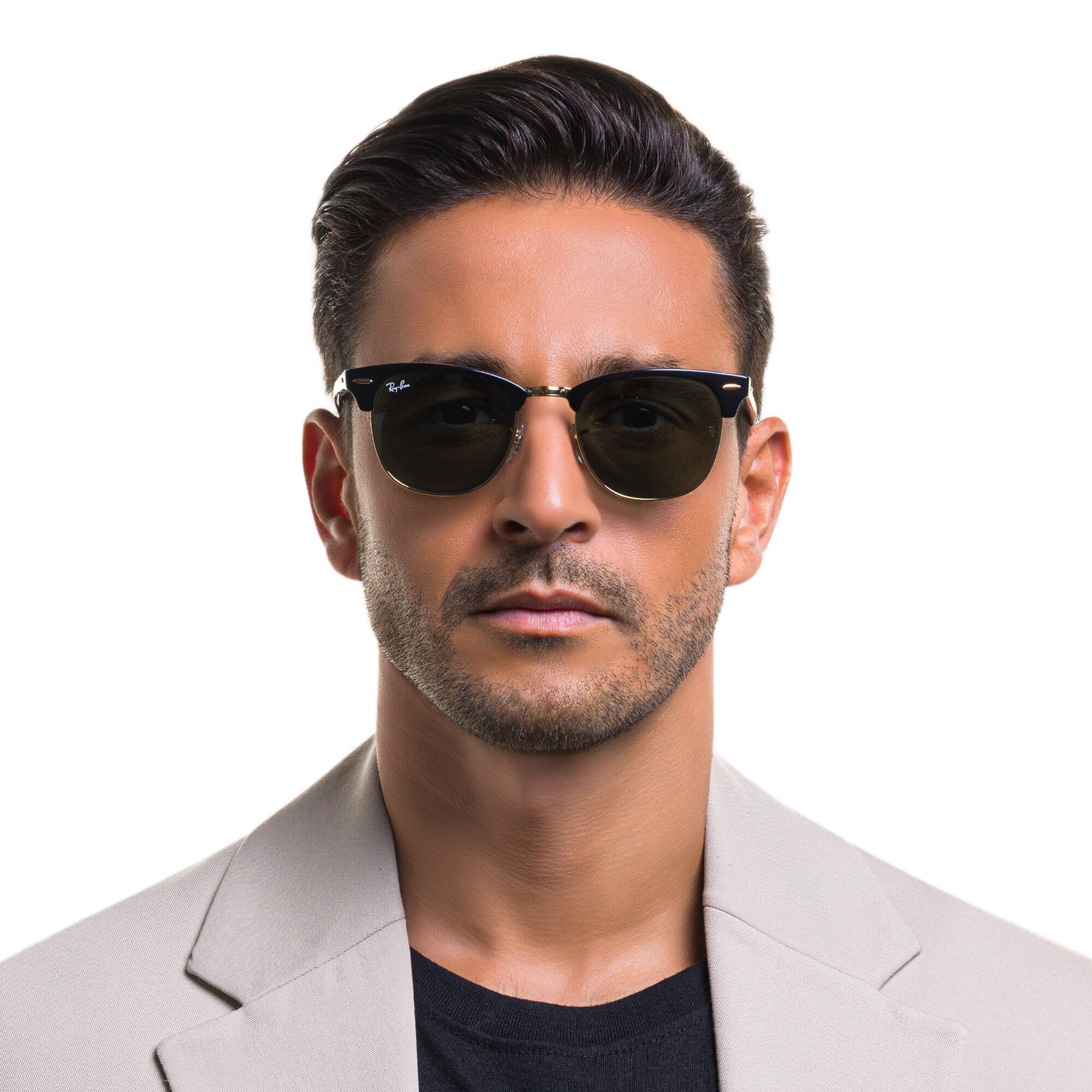 Ray-Ban Clubmaster Square Sunglasses in Black – Product Photo 5