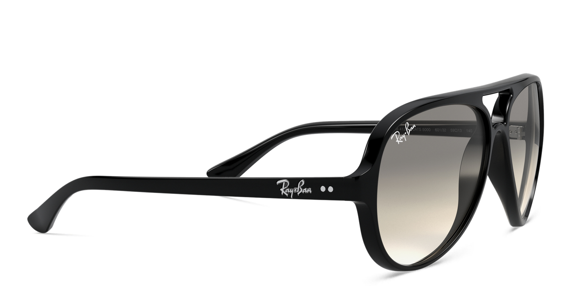 Shop Ray-Ban Cats 5000 Pilot Sunglasses in Black online.