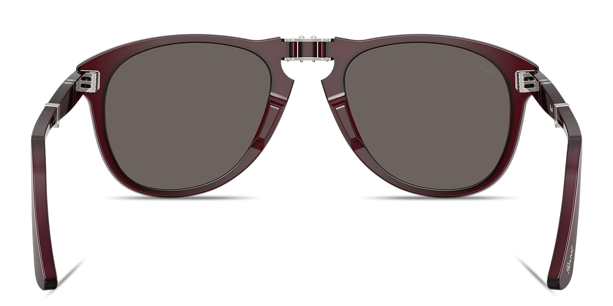 Shop PERSOL Folding Aviator Sunglasses in Prune online.