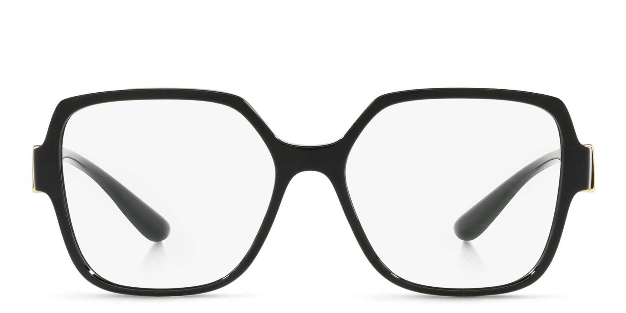 Dolce & Gabbana Wide Square Eyeglasses in Black – Product Photo 1