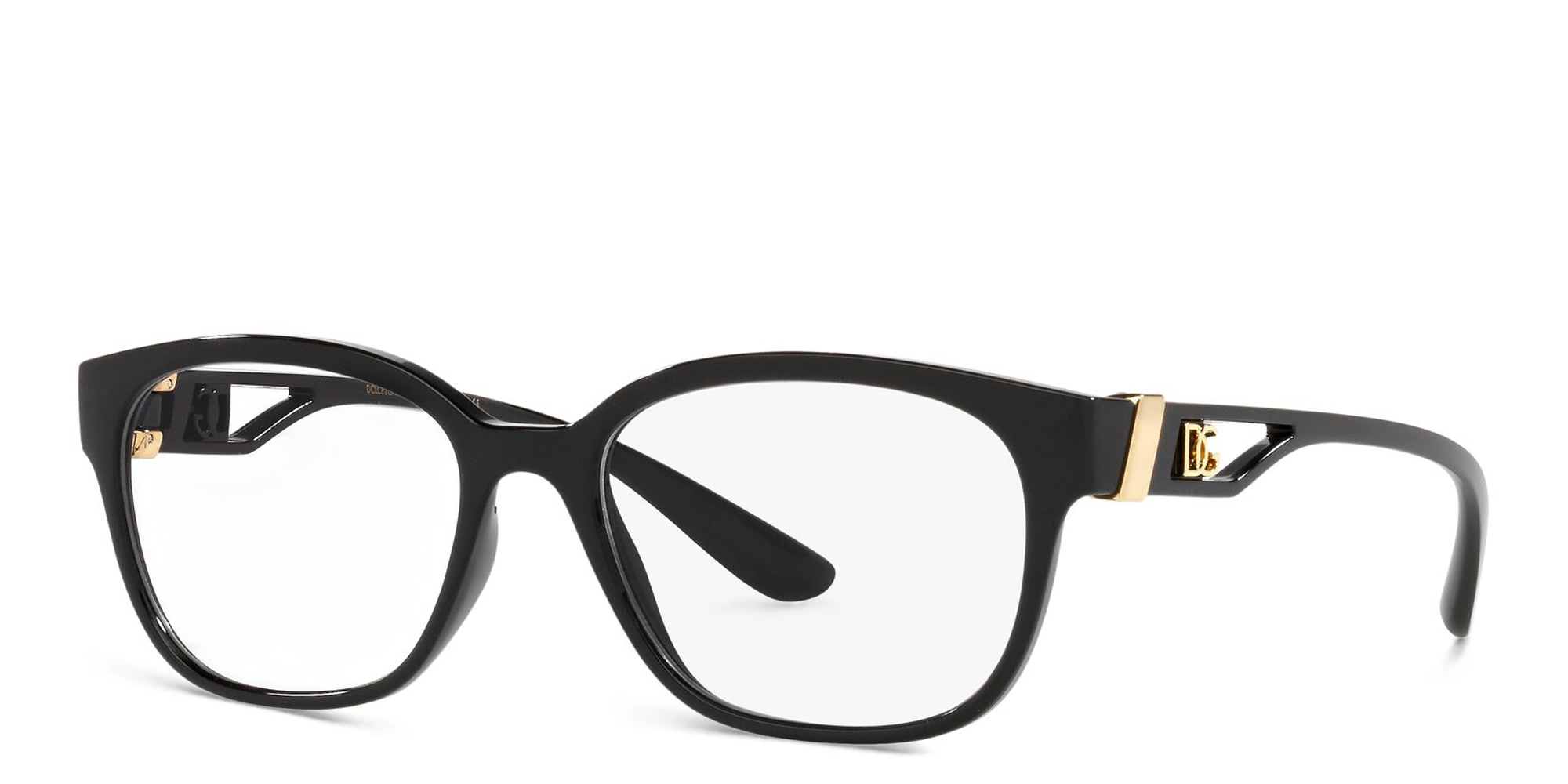 Shop Dolce & Gabbana Square Eyeglasses in Black online.