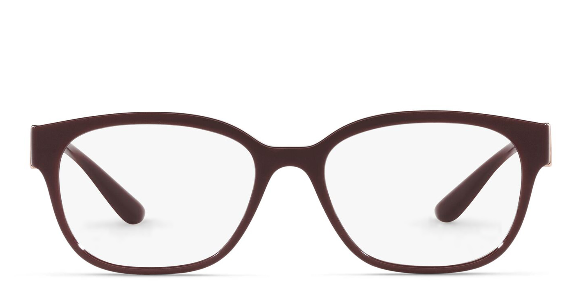 Dolce & Gabbana Square Eyeglasses in Transparent Bordeaux – Product Photo 1