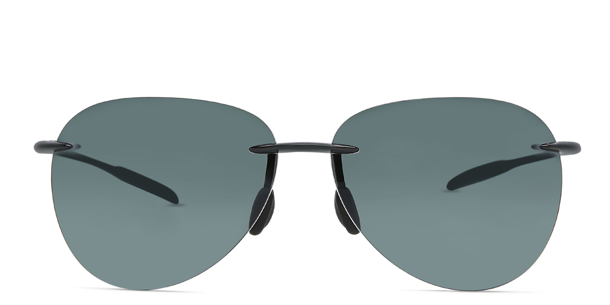 Maui Jim Sugar Beach Unisex Rimless Aviator Sunglasses in Black – Product Photo 1