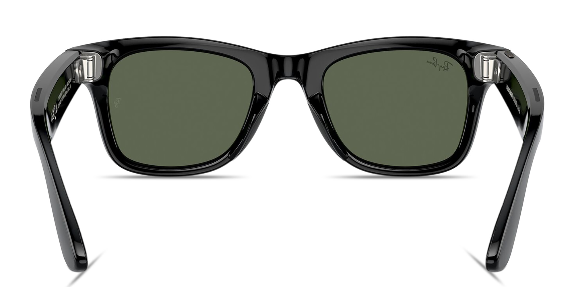 Shop Ray-Ban Meta Wayfarer Unisex Square Sunglasses in Shiny Black online.