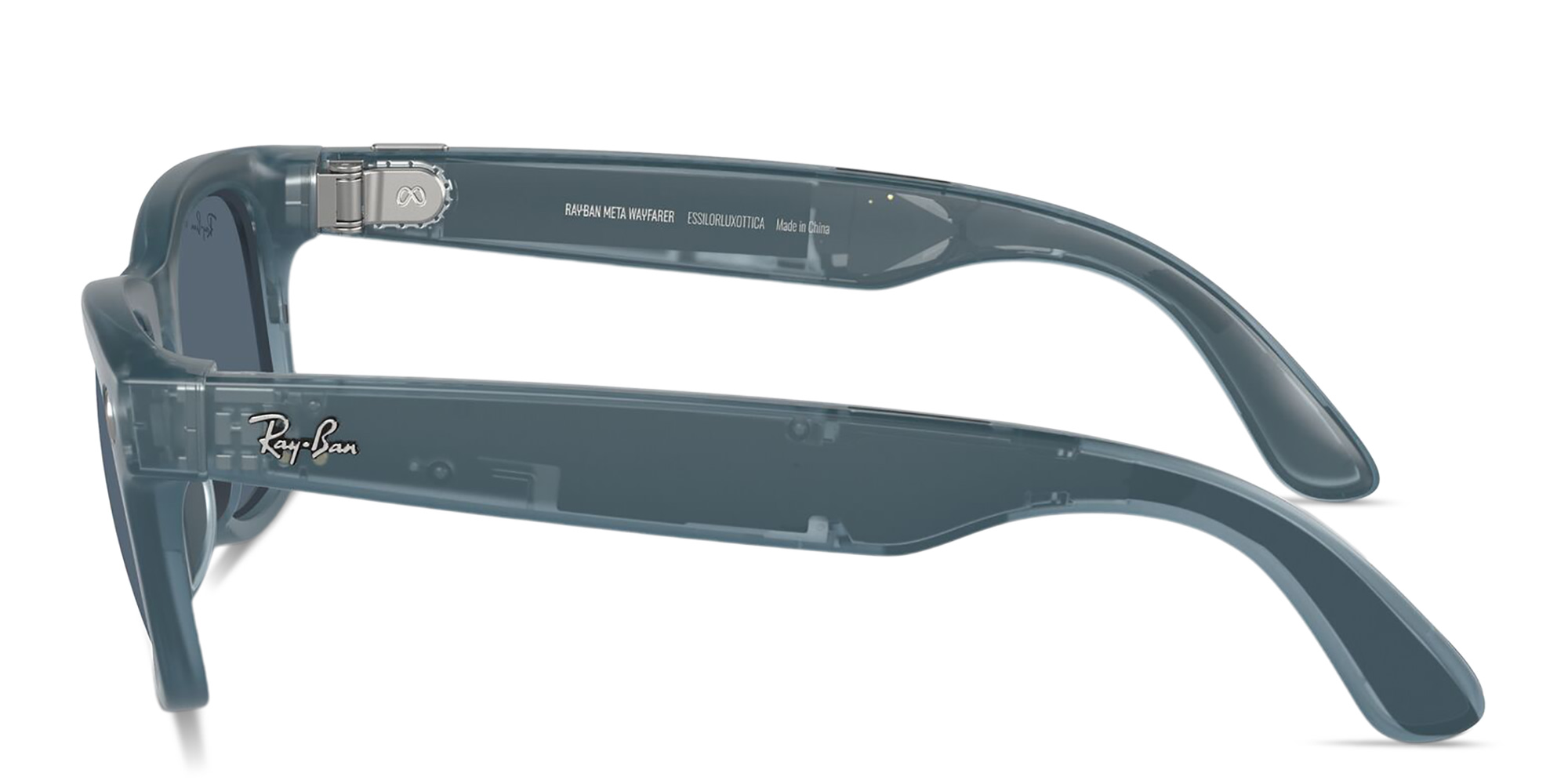 Shop Ray-Ban Meta Wayfarer Unisex Square Sunglasses in Matte Jeans online.