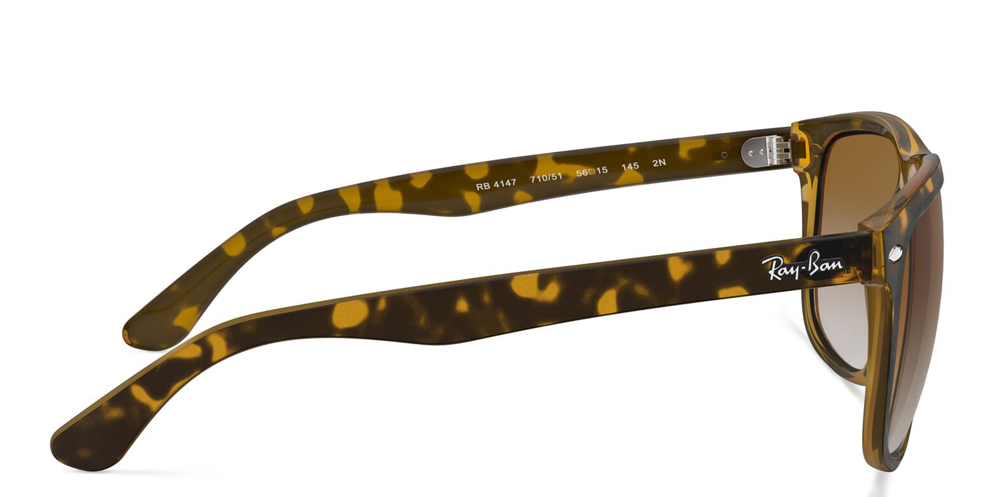 Ray-Ban Boyfriend Square Sunglasses in Light Havana – Product Photo 3