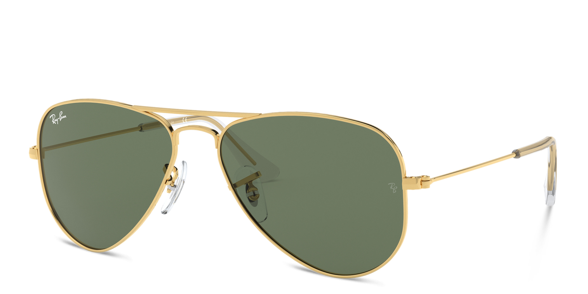 Ray-Ban Junior Kids Aviator Sunglasses in Metal in Gold – Product Photo 2