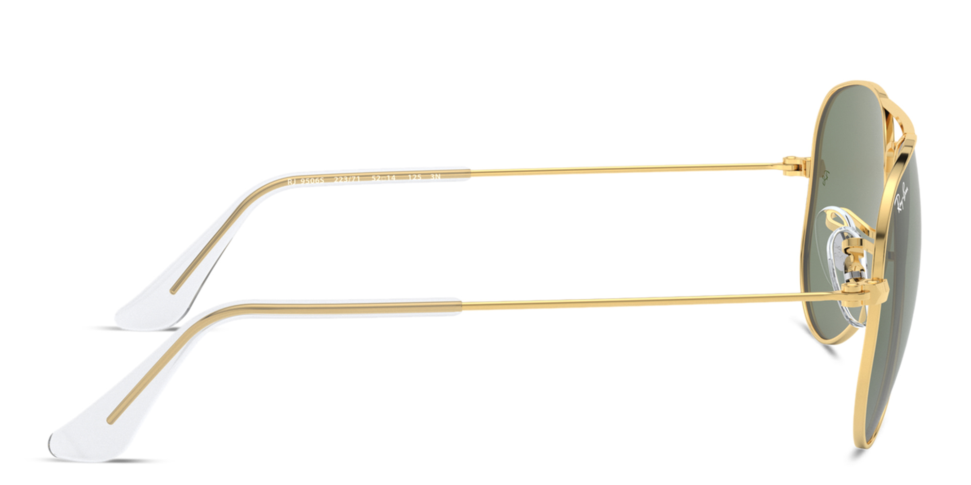 Ray-Ban Junior Kids Aviator Sunglasses in Metal in Gold – Product Photo 3