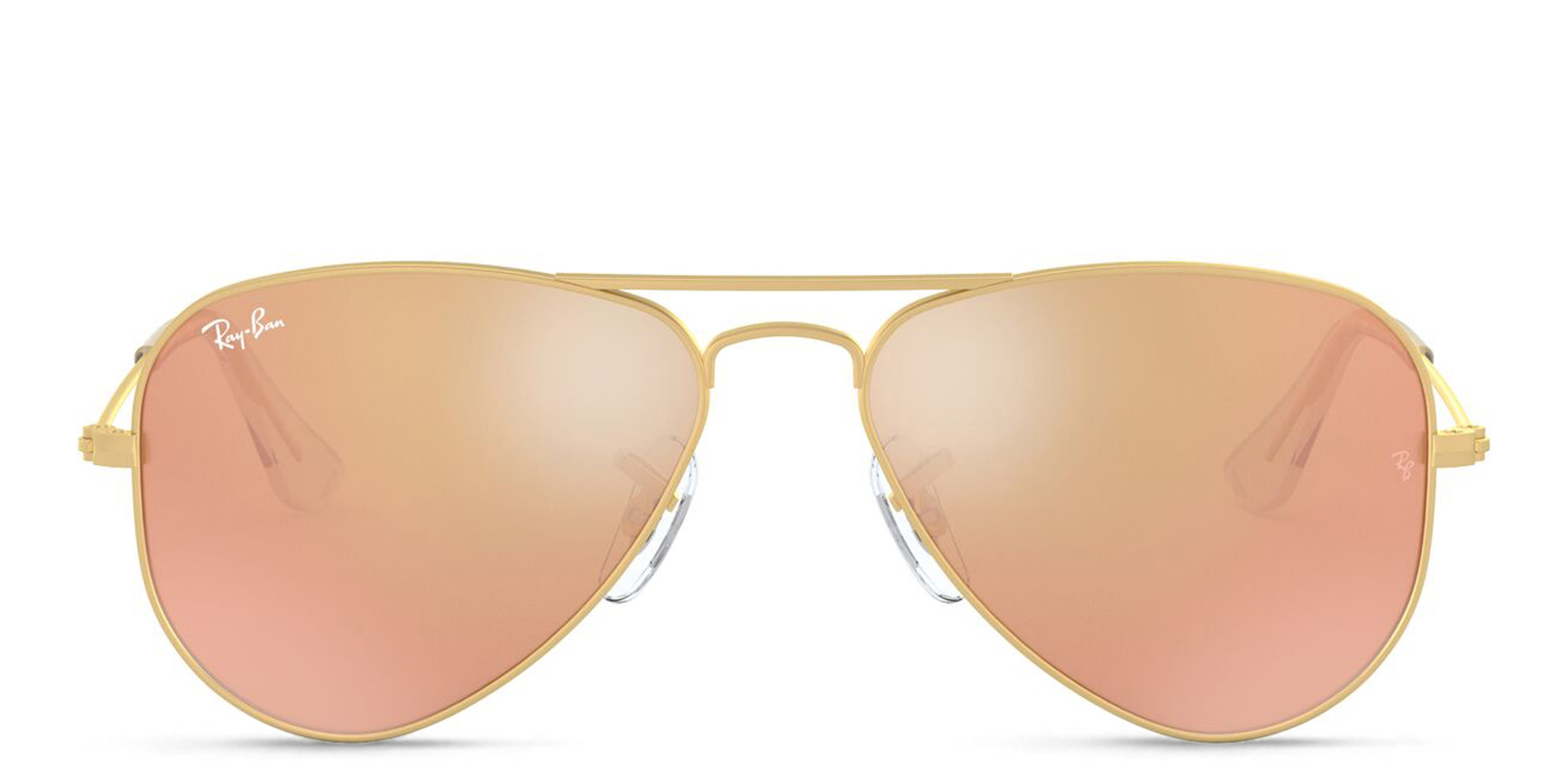 Ray-Ban Junior Kids Aviator Sunglasses in Metal in Gold – Product Photo 1