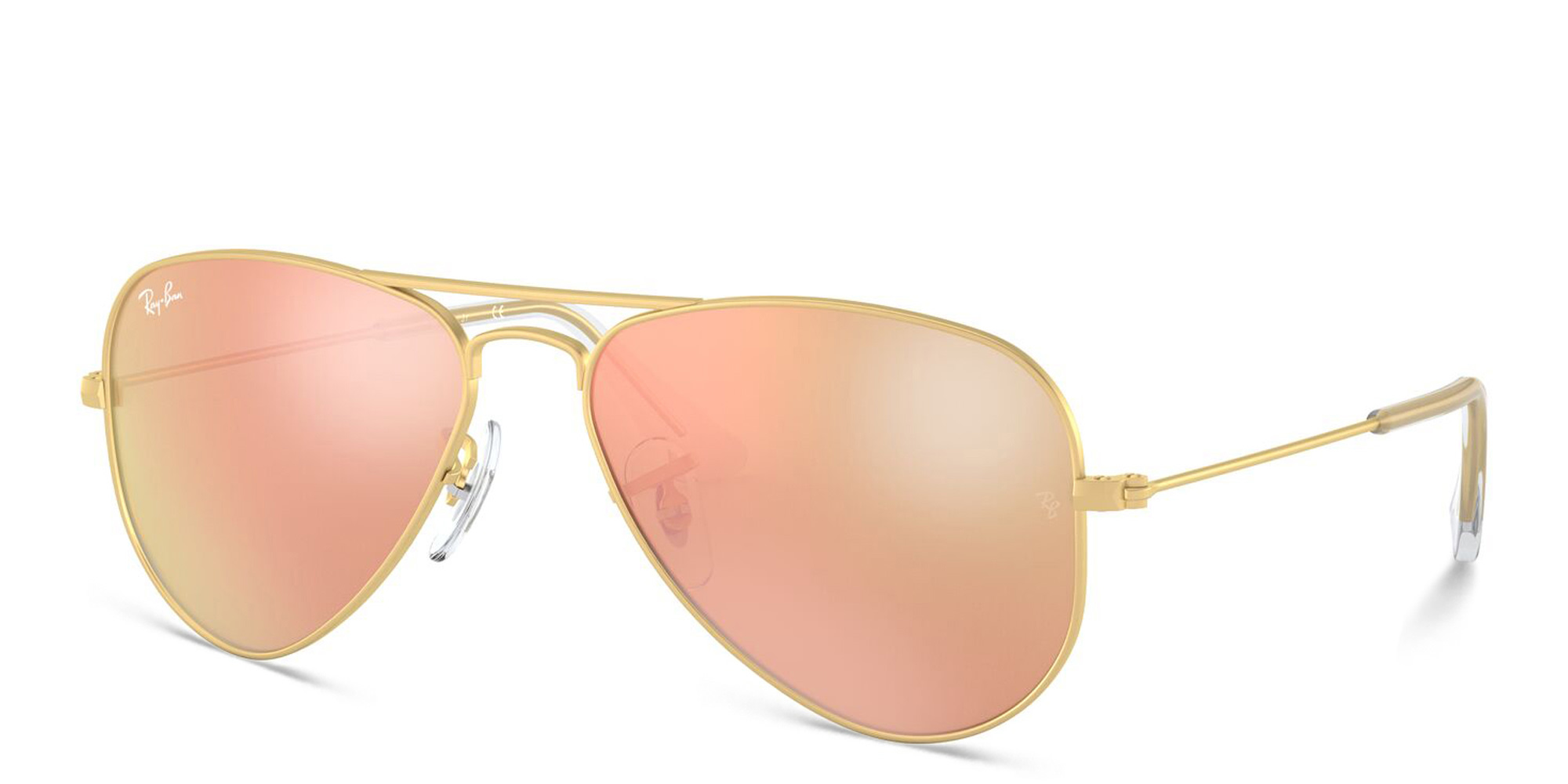 Ray-Ban Junior Kids Aviator Sunglasses in Metal in Gold – Product Photo 2