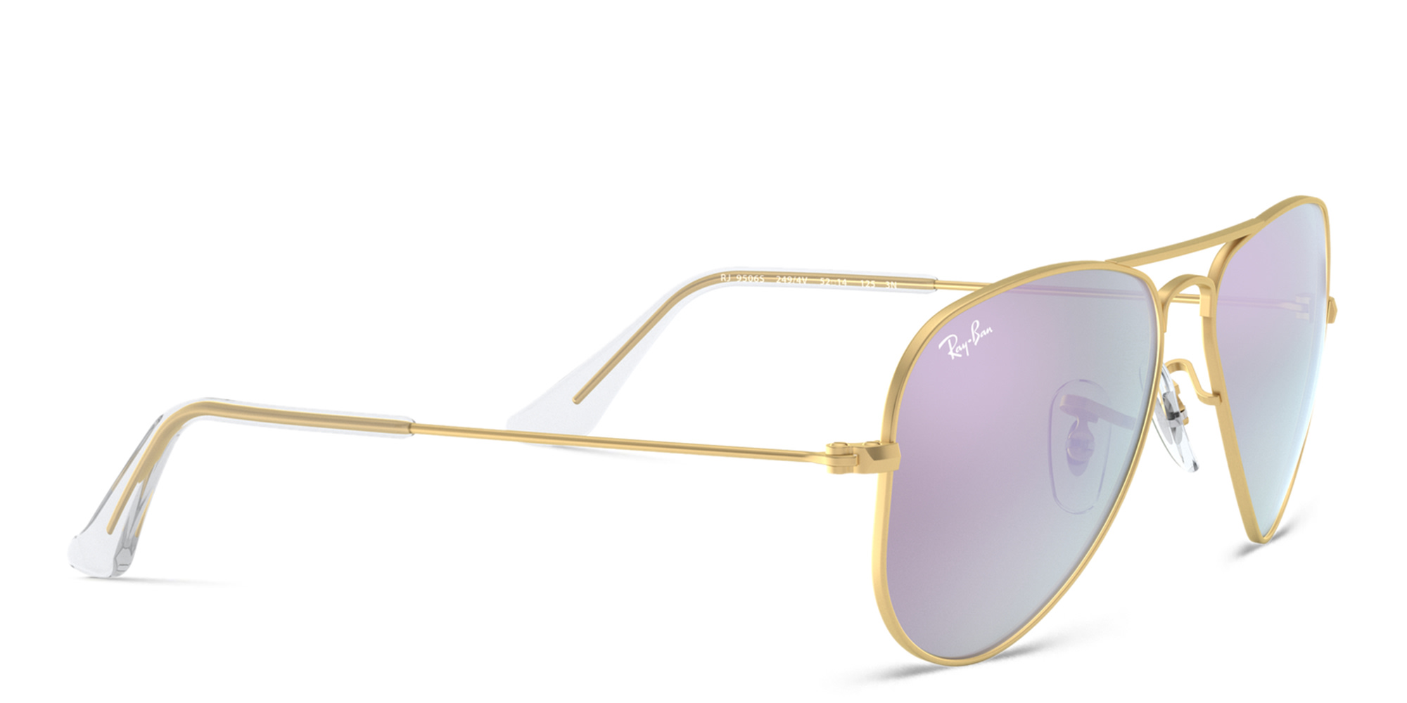 Ray-Ban Junior Kids Pilot Sunglasses in Metal in Gold – Product Photo 4