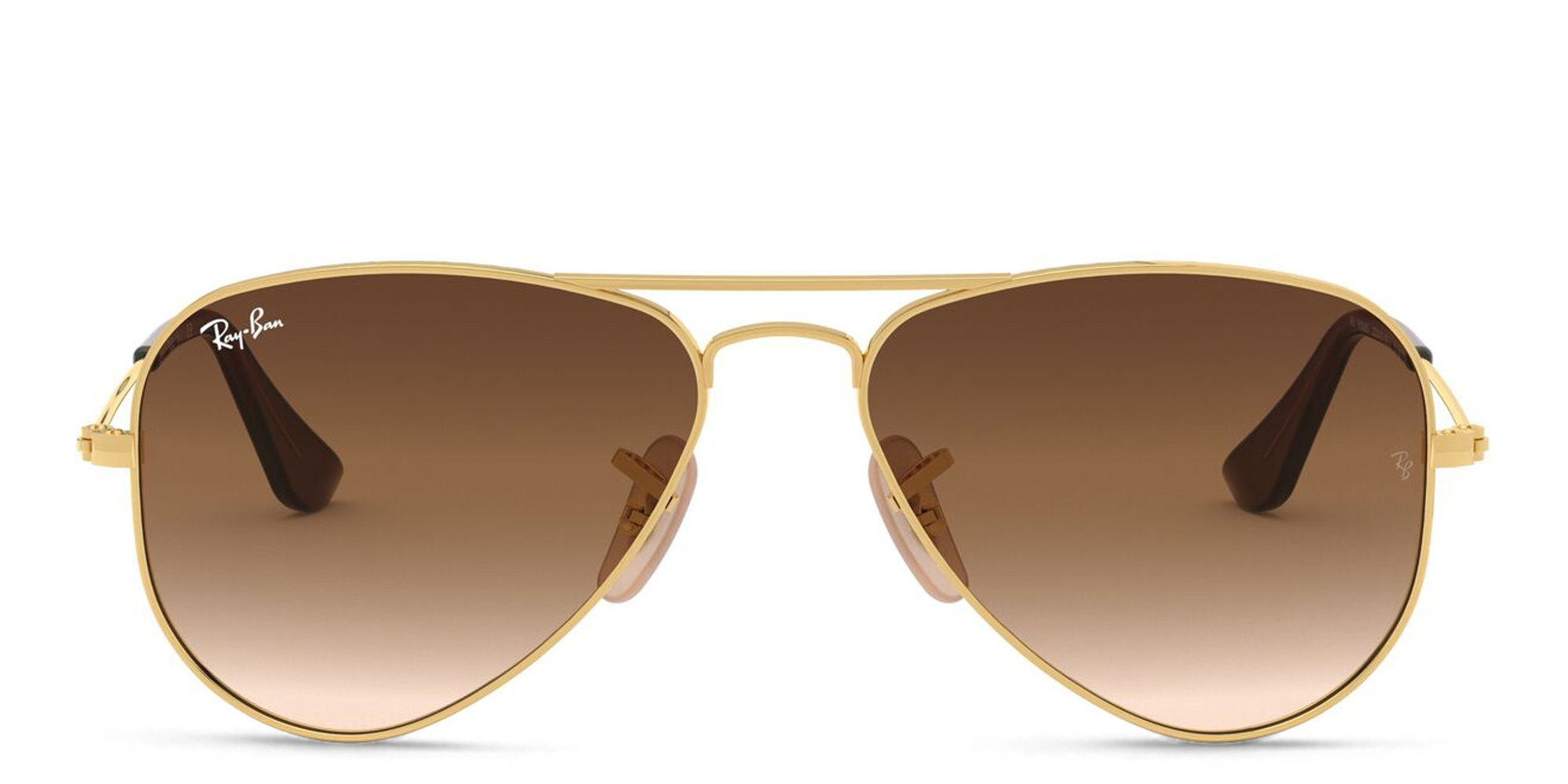 Ray-Ban Junior Kids Aviator Sunglasses in Metal in Gold – Product Photo 1