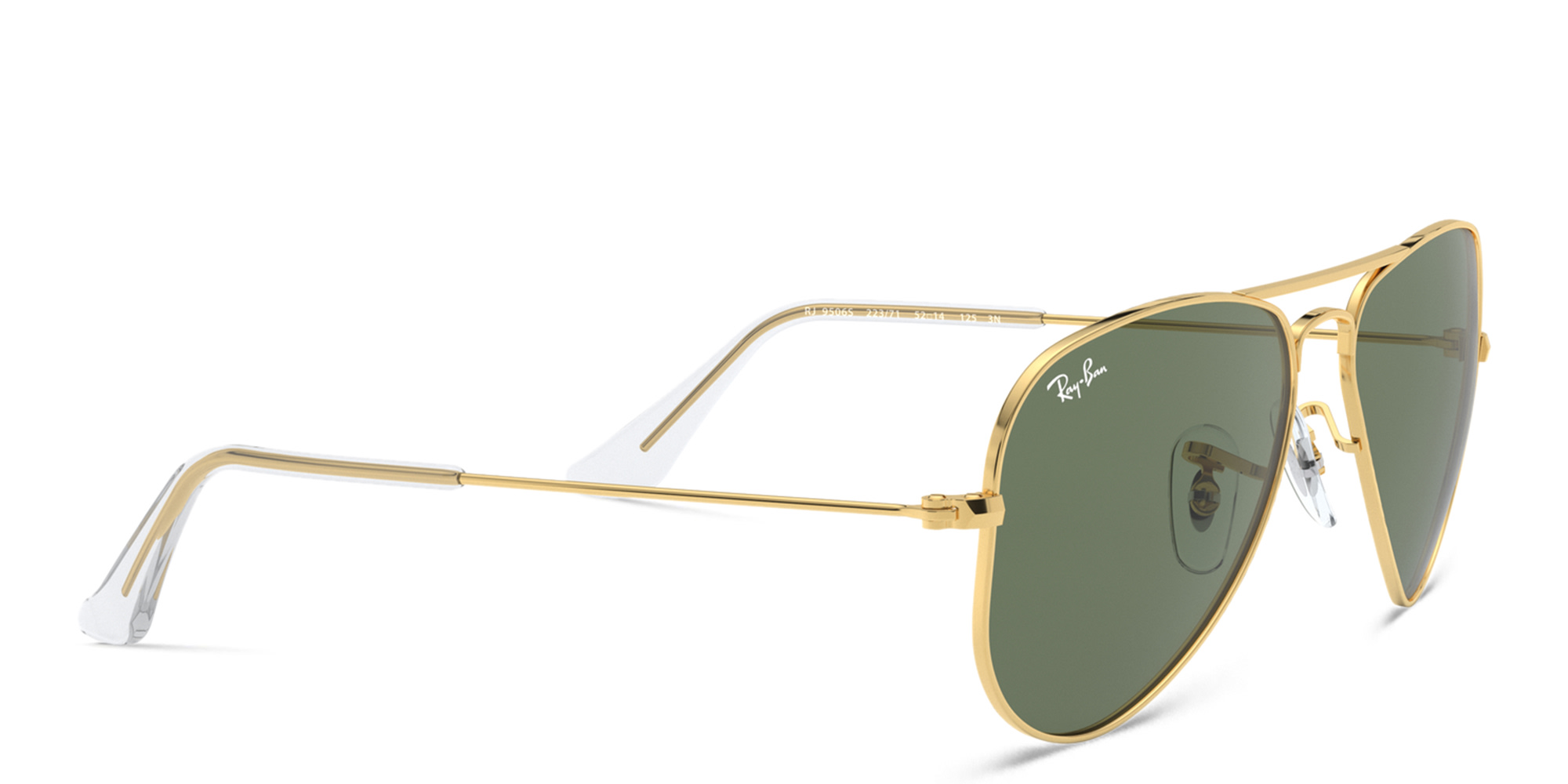 Ray-Ban Junior Kids Pilot Sunglasses in Polished Gold – Product Photo 4